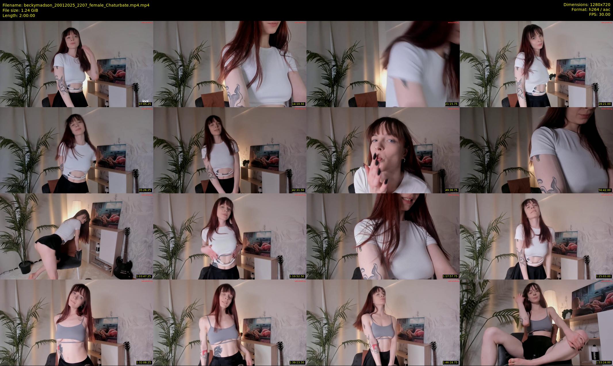 beckymadson — 120 minute Chaturbate female cam show recording, 720p, Jan 20, 2025