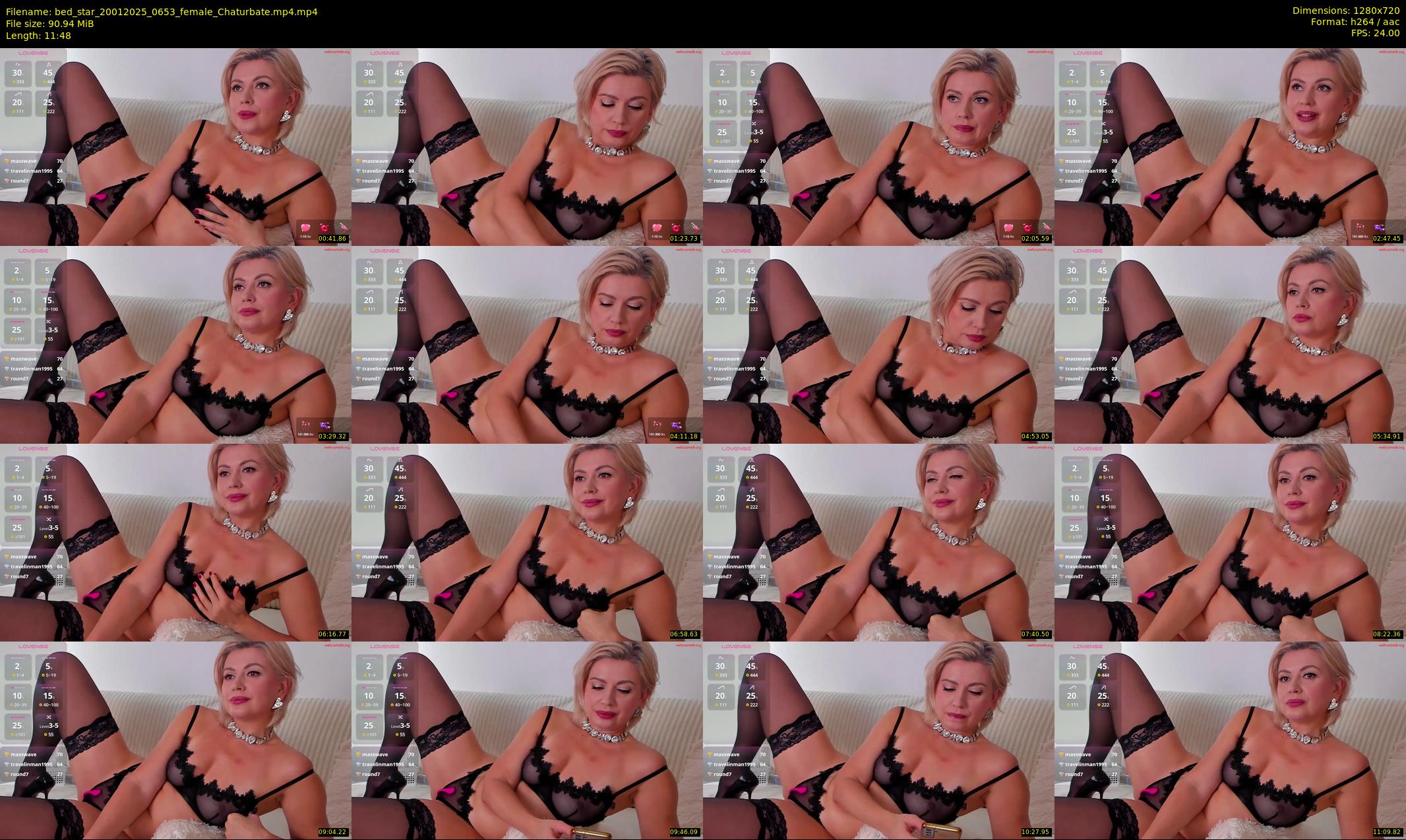 bed_star — 12 minute Chaturbate female cam show recording, 720p, Jan 20, 2025