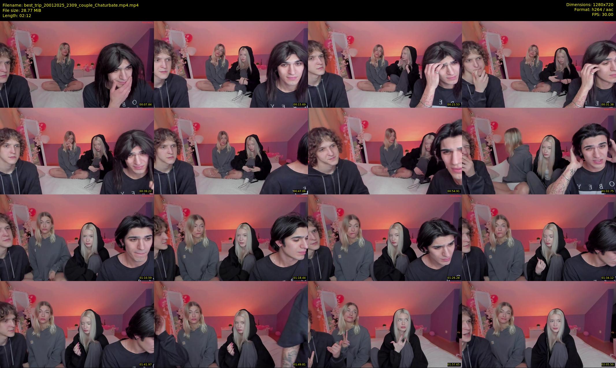 best_trip — 3 minute Chaturbate couple cam show recording, 720p, Jan 20, 2025