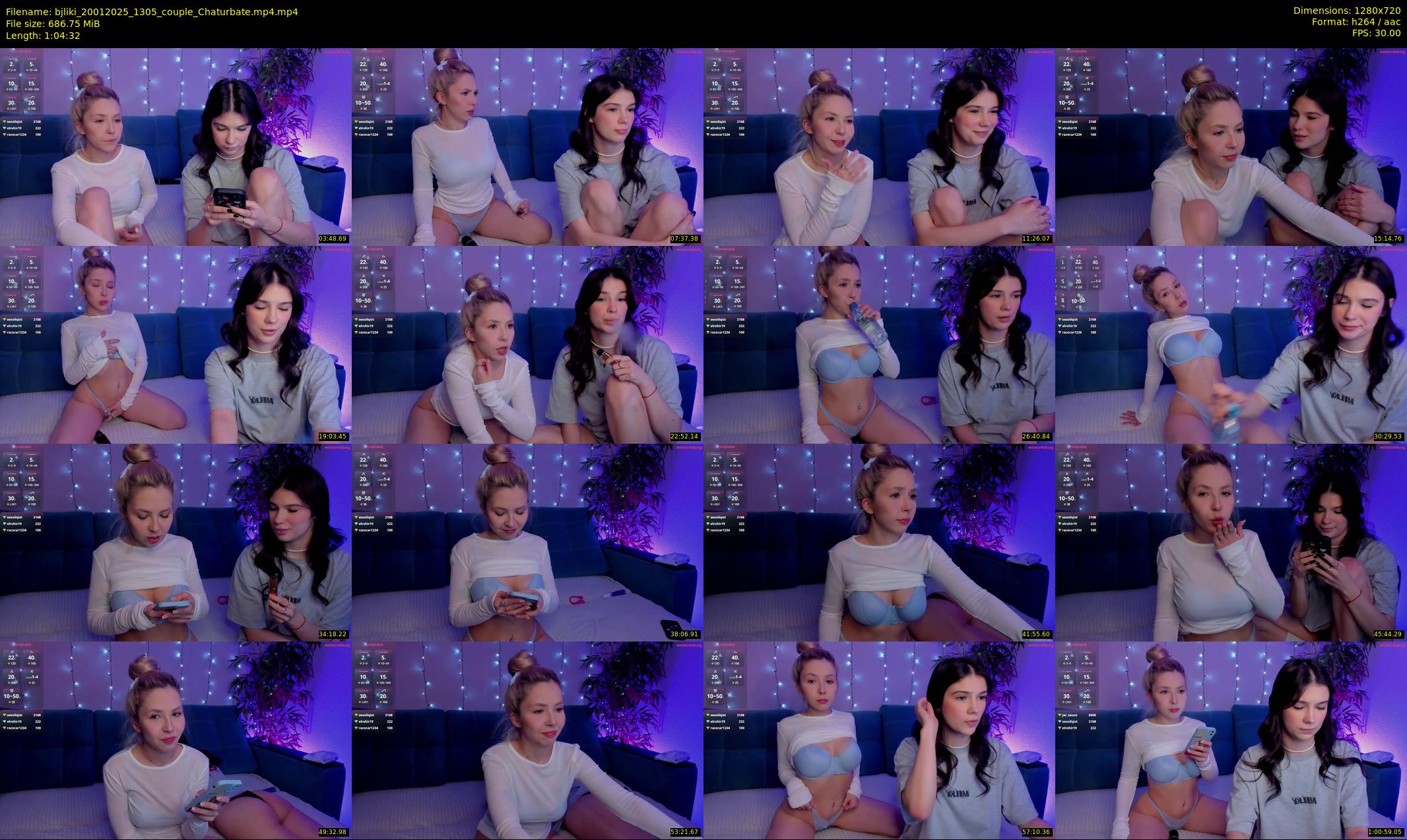 bjliki — 65 minute Chaturbate couple cam show recording, 720p, Jan 20, 2025