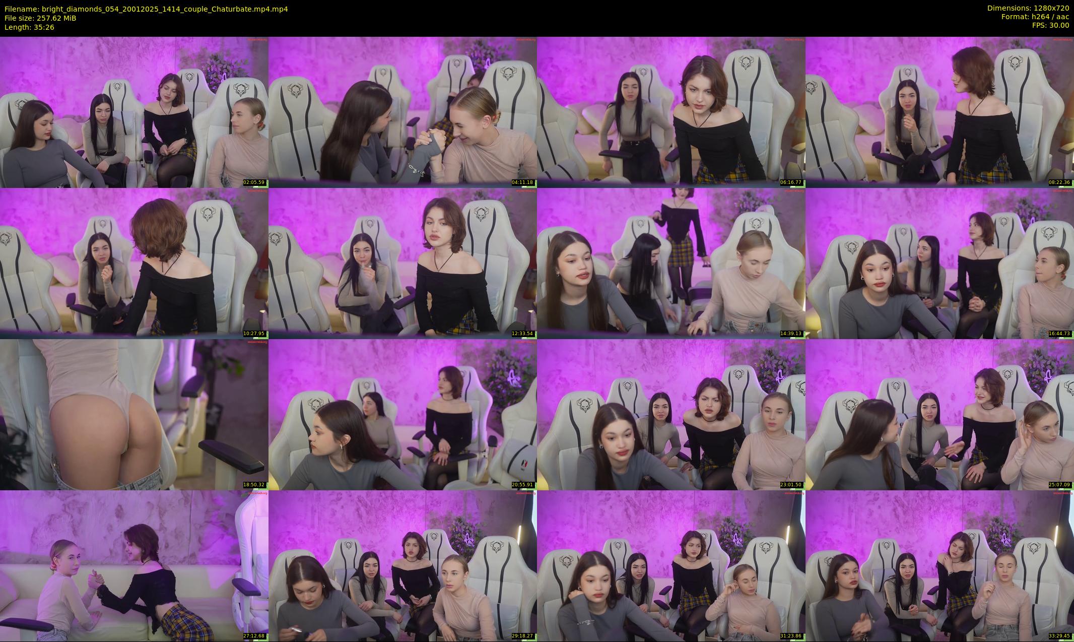 bright_diamonds_054 — 36 minute Chaturbate couple cam show recording, 720p, Jan 20, 2025