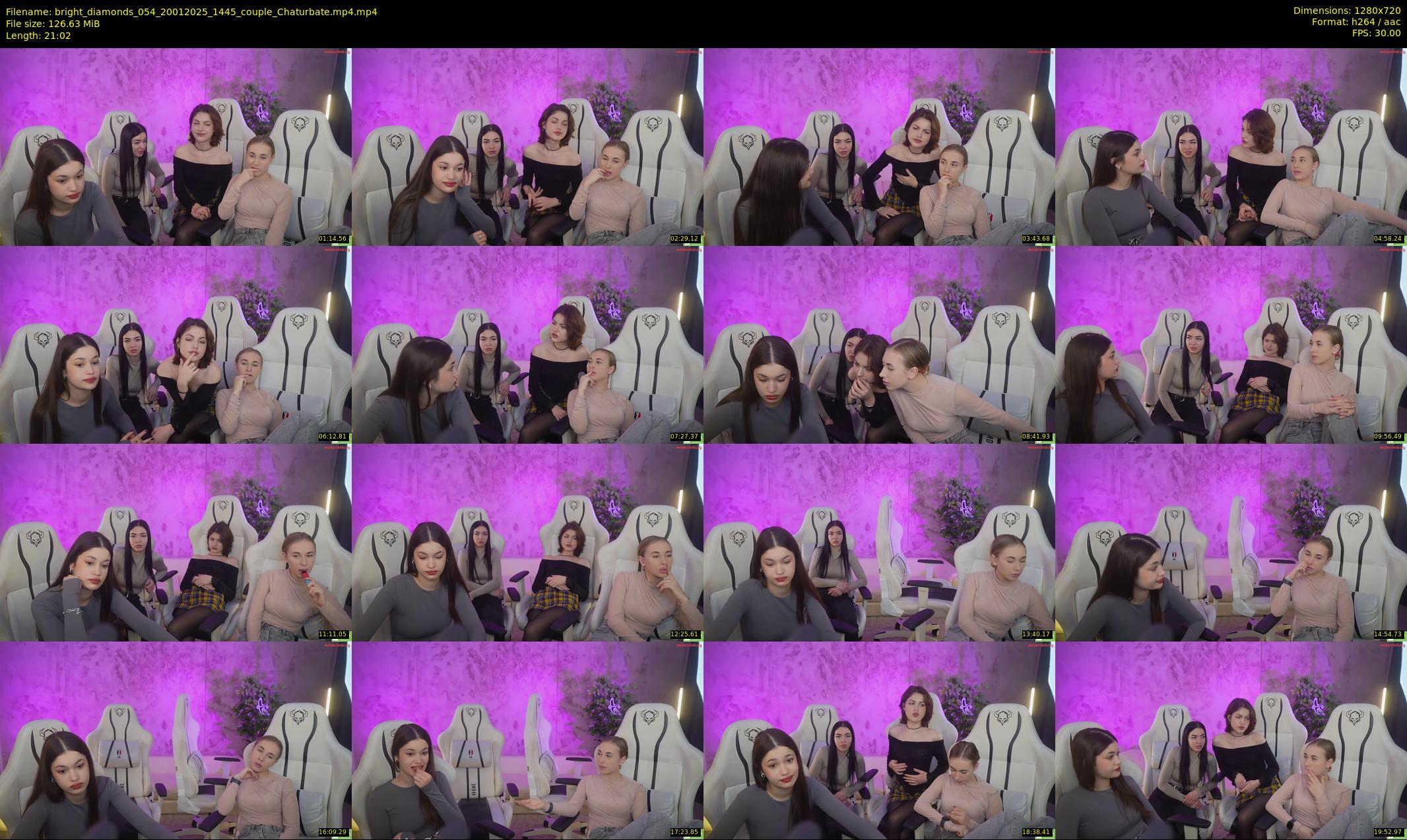 bright_diamonds_054 — 22 minute Chaturbate couple cam show recording, 720p, Jan 20, 2025
