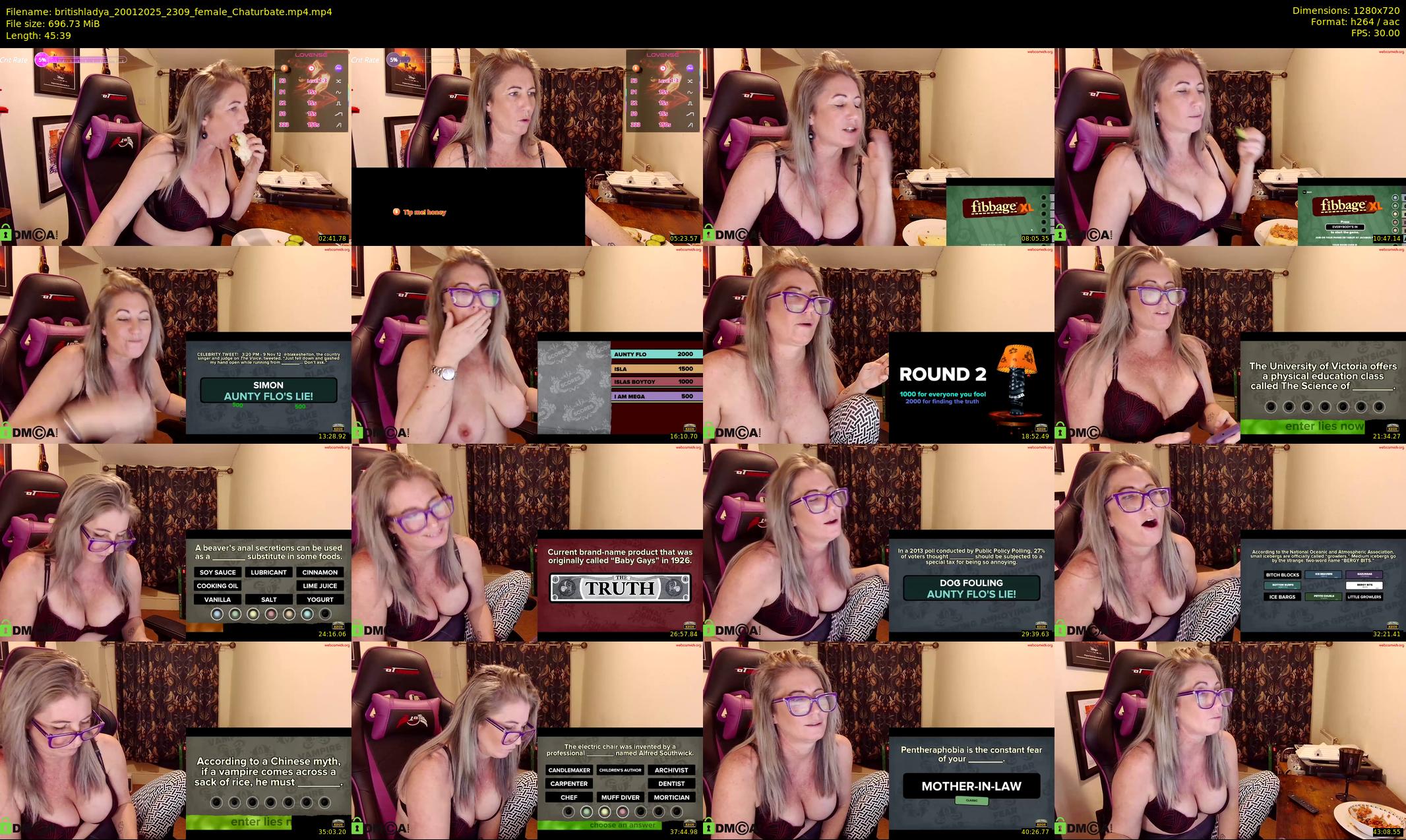 britishladya — 46 minute Chaturbate female cam show recording, 720p, Jan 20, 2025