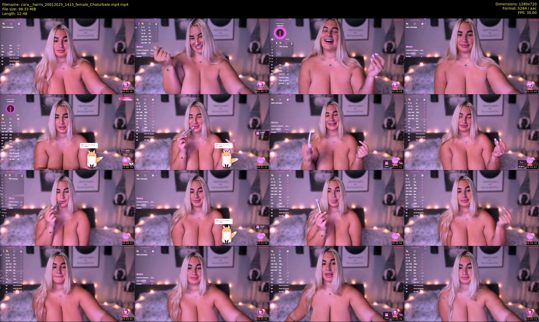cara__harris — 13 minute Chaturbate female cam show recording, 720p, Jan 20, 2025
