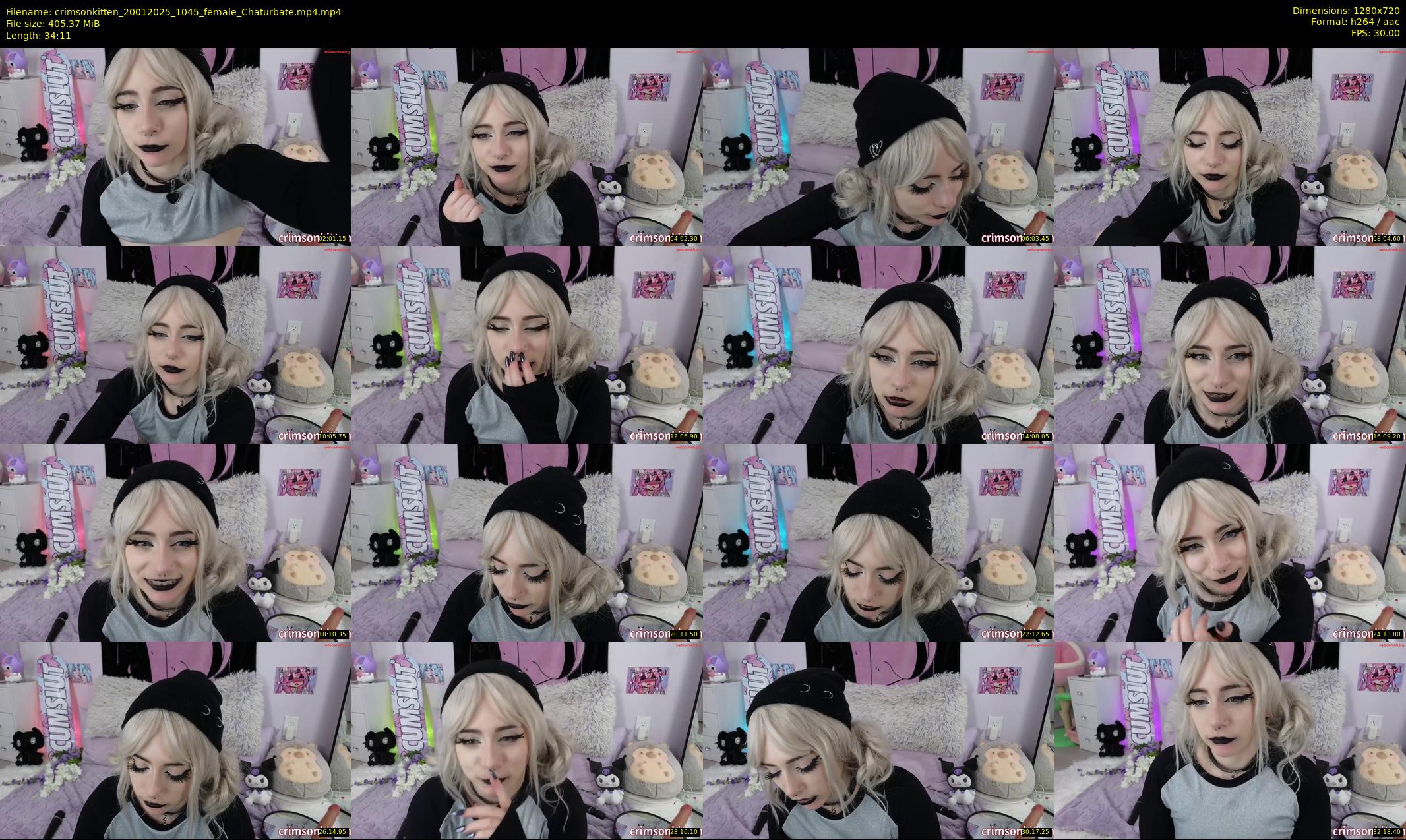crimsonkitten — 35 minute Chaturbate female cam show recording, 720p, Jan 20, 2025