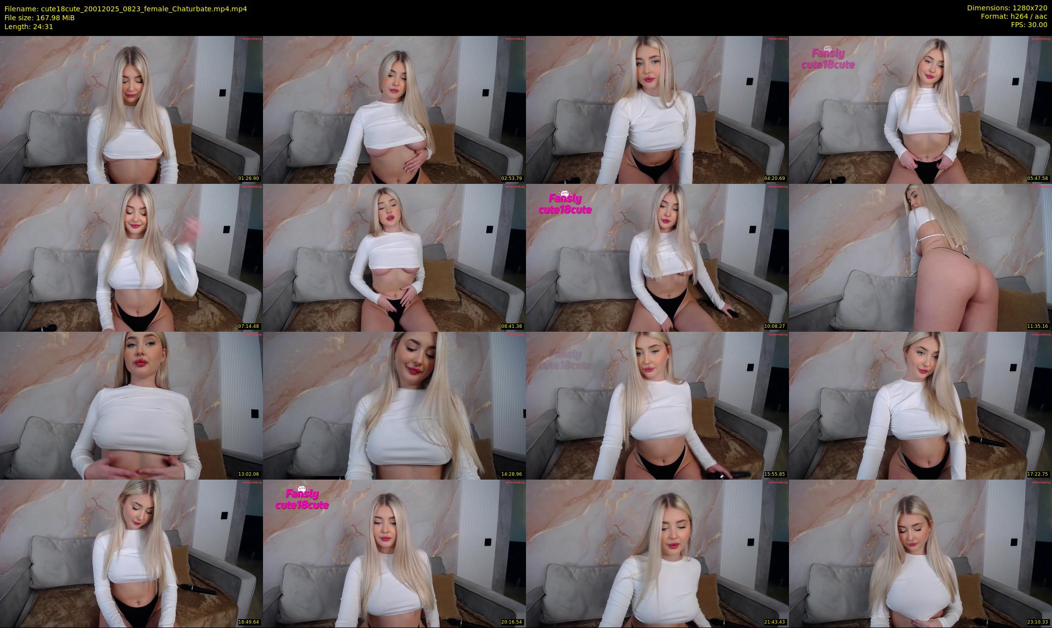 cute18cute — 25 minute Chaturbate female cam show recording, 720p, Jan 20, 2025