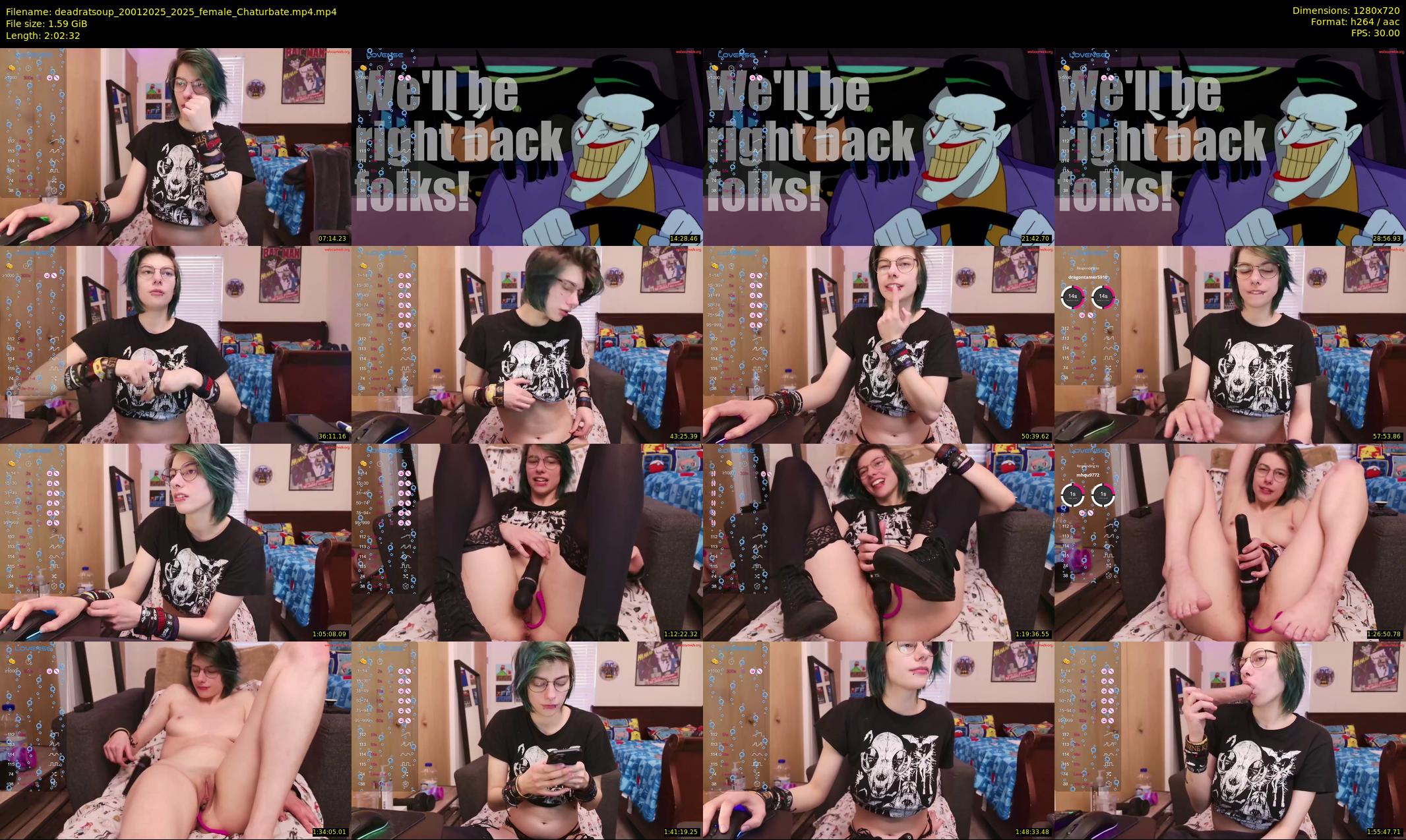 deadratsoup — 123 minute Chaturbate female cam show recording, 720p, Jan 20, 2025