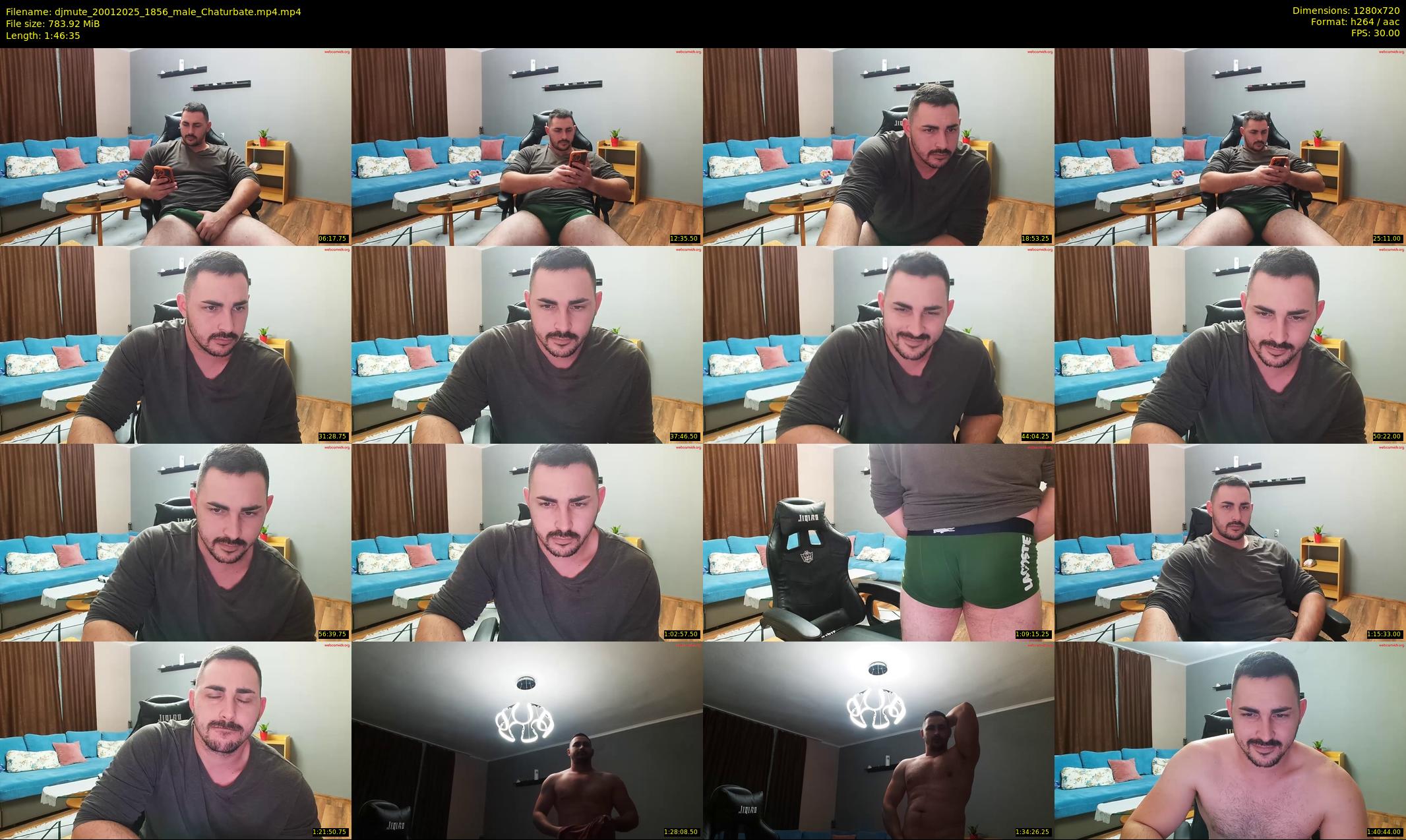 djmute — 107 minute Chaturbate male cam show recording, 720p, Jan 20, 2025