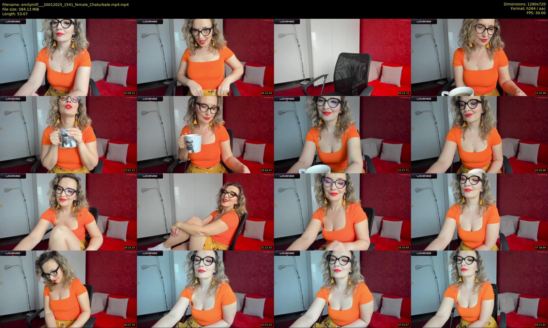 emilymilf__ — 54 minute Chaturbate female cam show recording, 720p, Jan 20, 2025