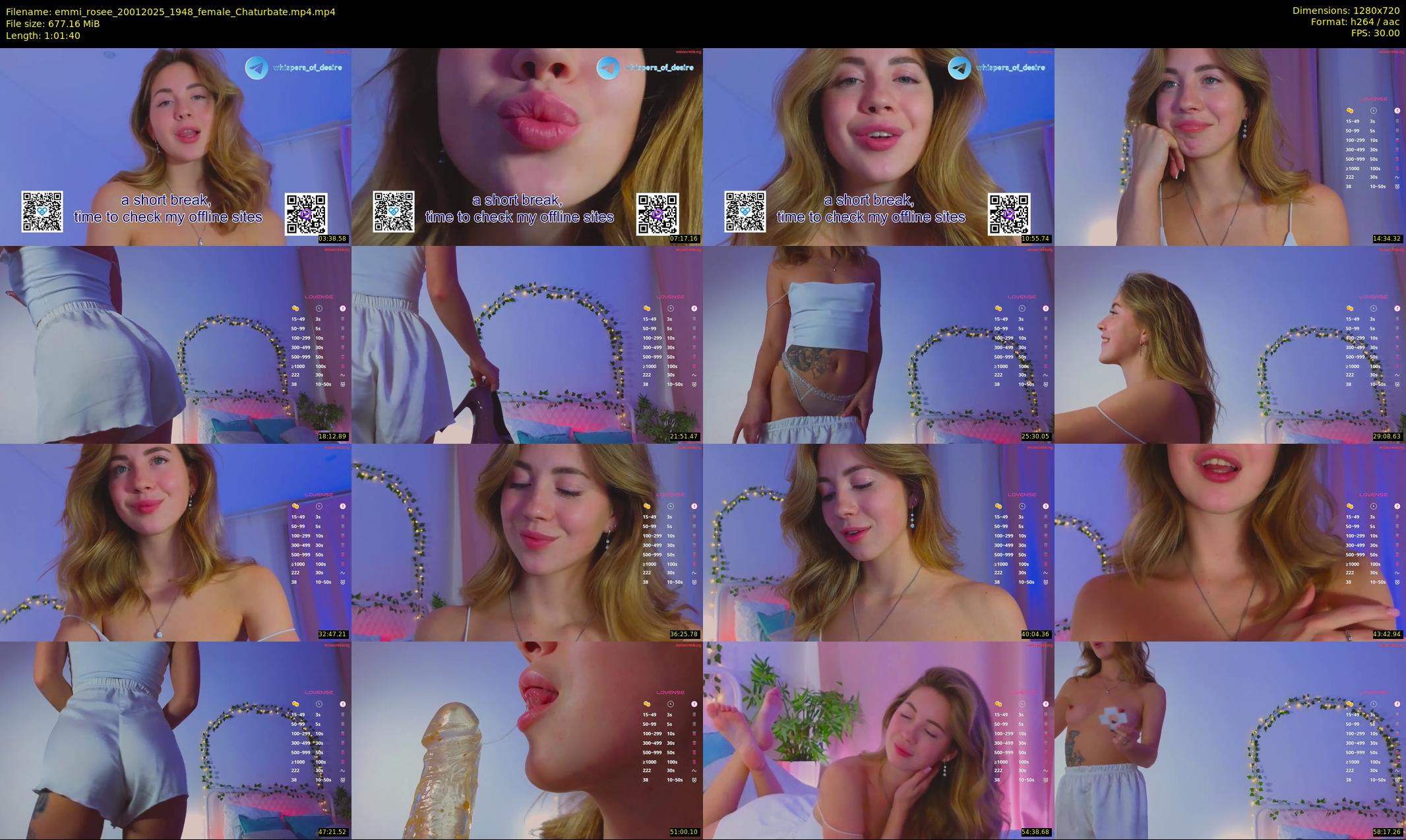 emmi_rosee — 62 minute Chaturbate female cam show recording, 720p, Jan 20, 2025