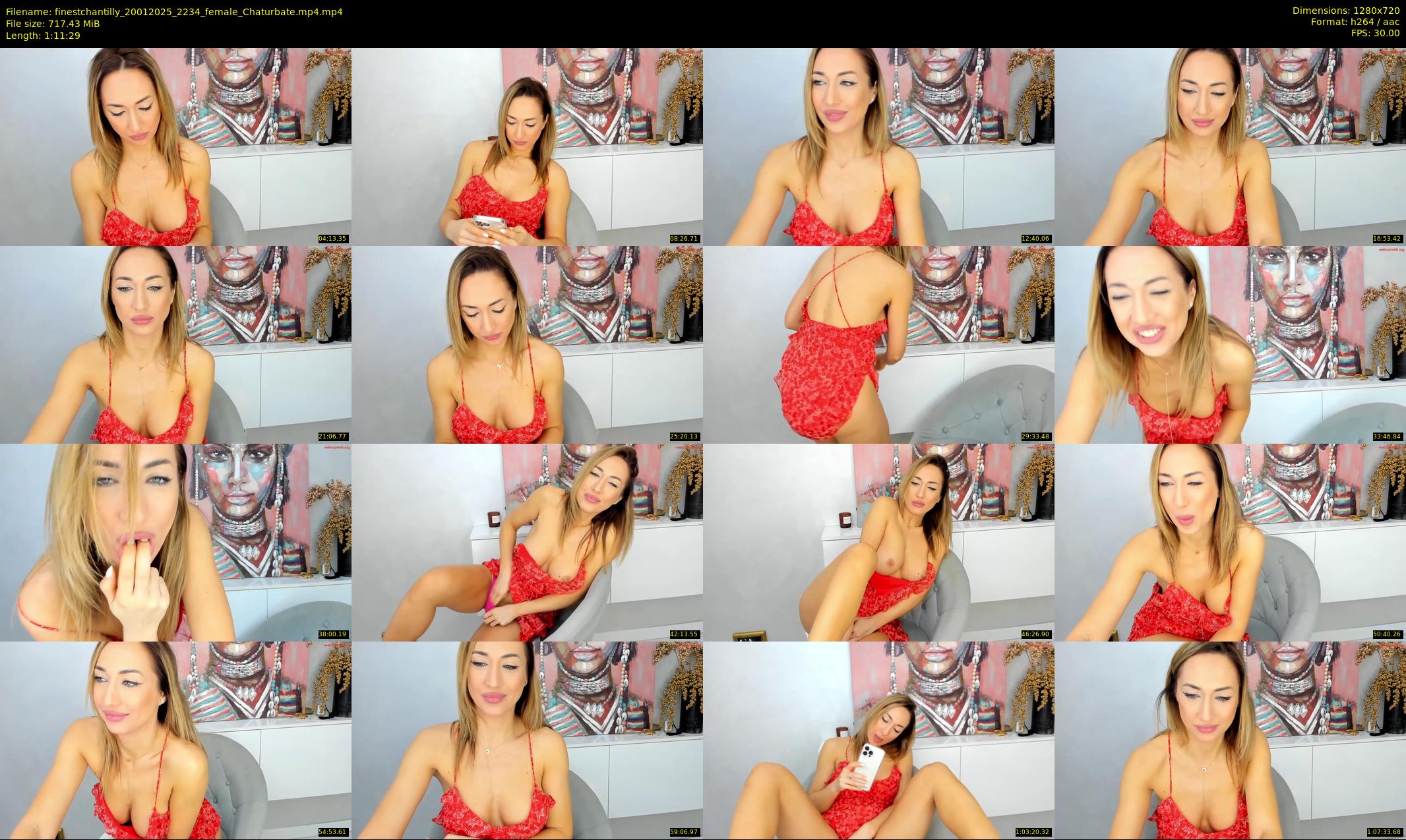 finestchantilly — 72 minute Chaturbate female cam show recording, 720p, Jan 20, 2025