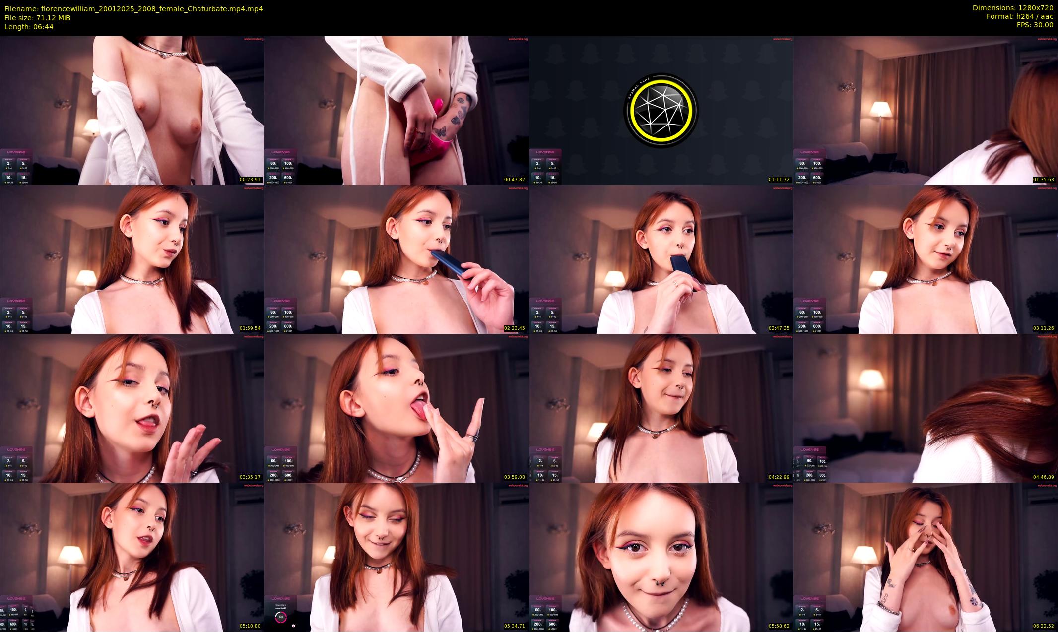 florencewilliam — 7 minute Chaturbate female cam show recording, 720p, Jan 20, 2025