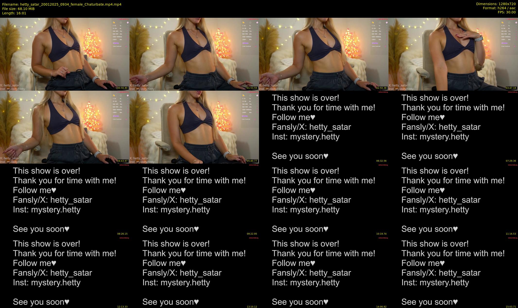 hetty_satar — 17 minute Chaturbate female cam show recording, 720p, Jan 20, 2025