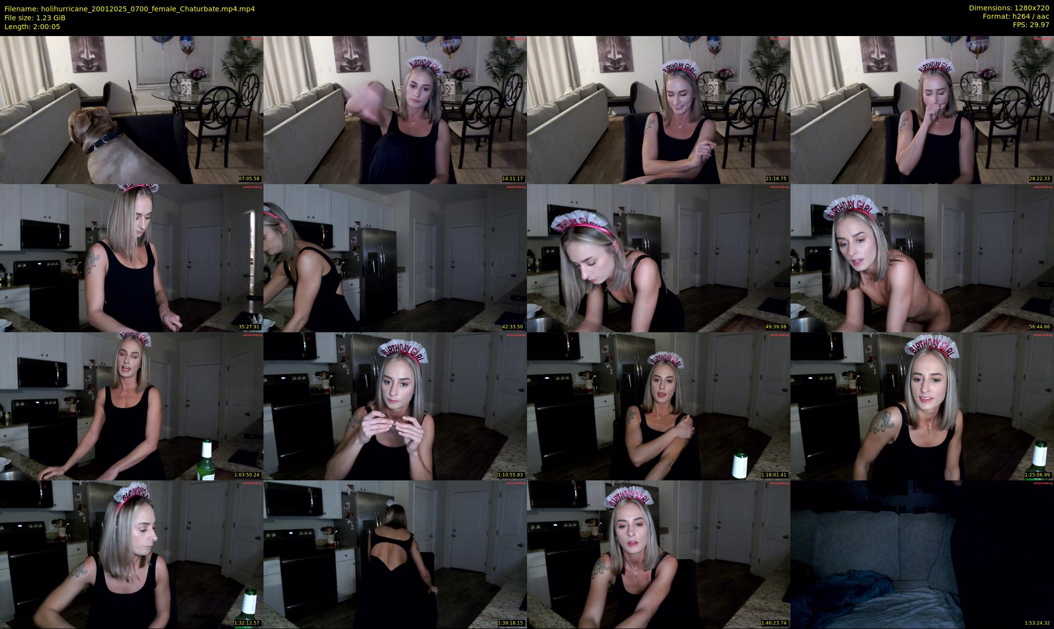 holihurricane — 121 minute Chaturbate female cam show recording, 720p, Jan 20, 2025
