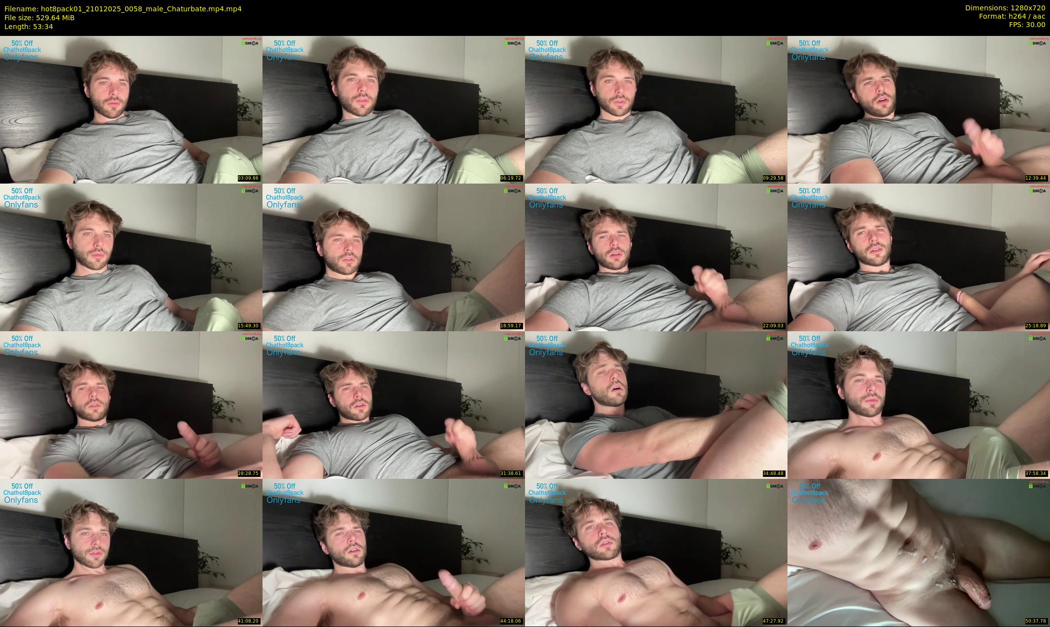hot8pack01 — 54 minute Chaturbate male cam show recording, 720p, Jan 21, 2025