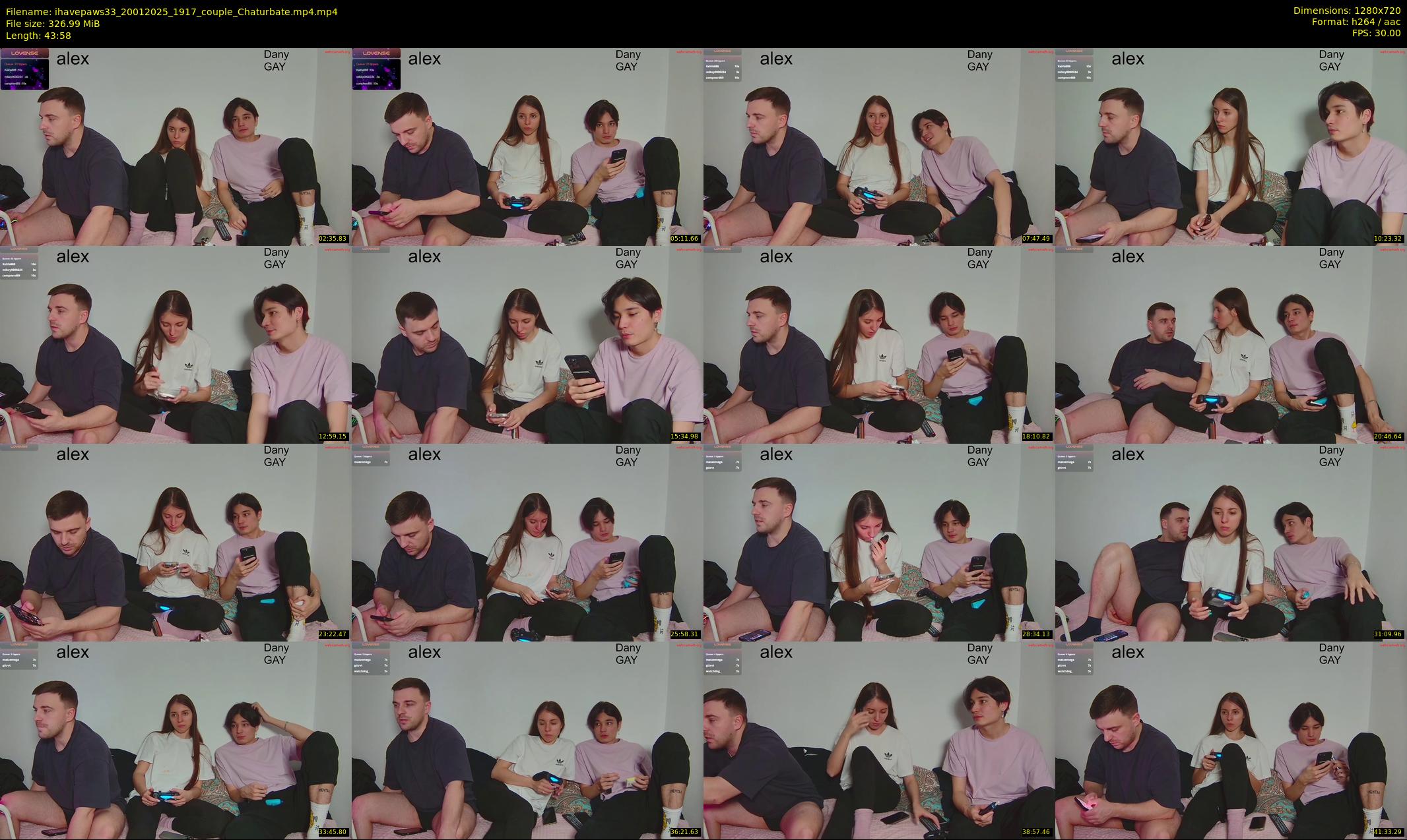 ihavepaws33 — 44 minute Chaturbate couple cam show recording, 720p, Jan 20, 2025