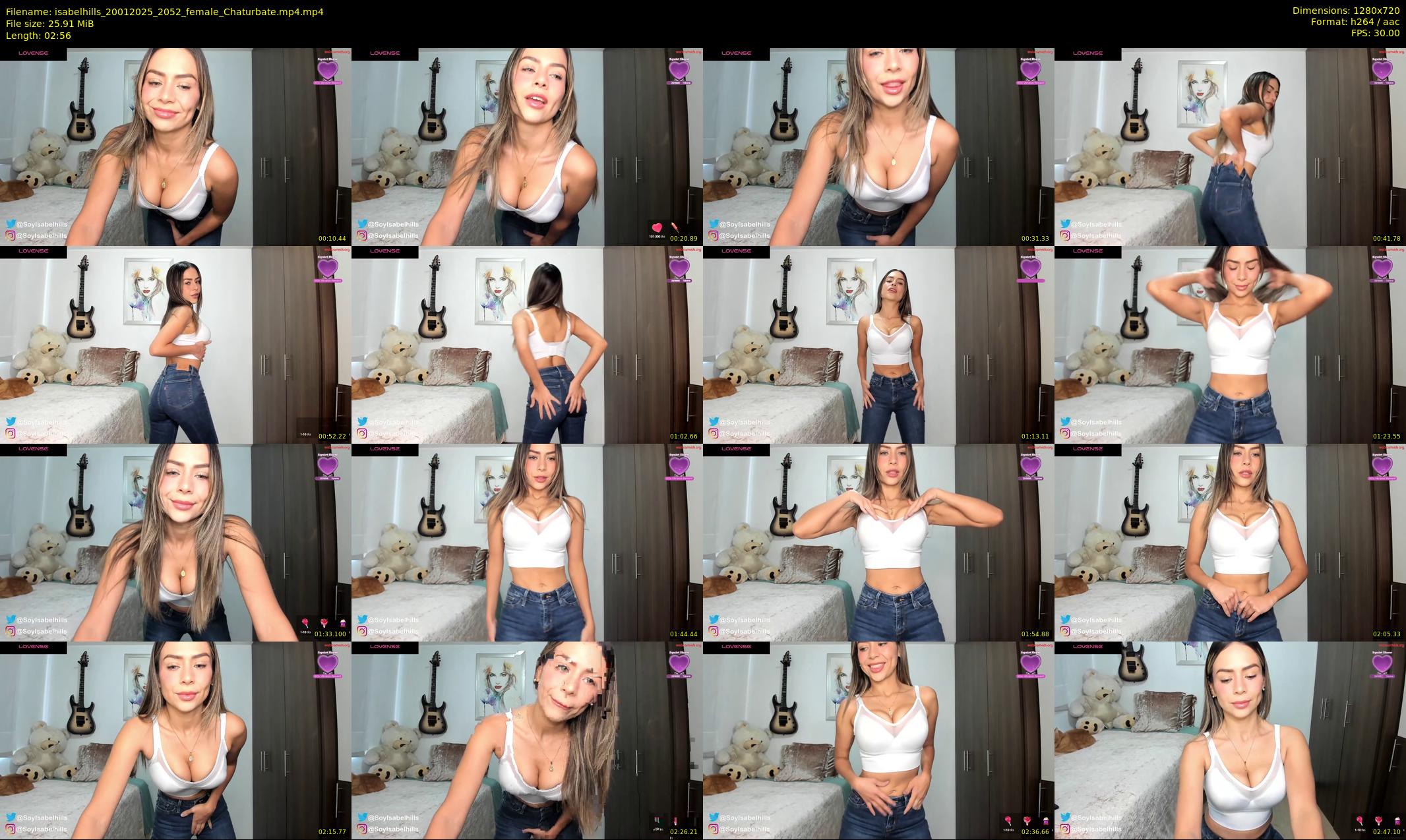 isabelhills — 3 minute Chaturbate female cam show recording, 720p, Jan 20, 2025