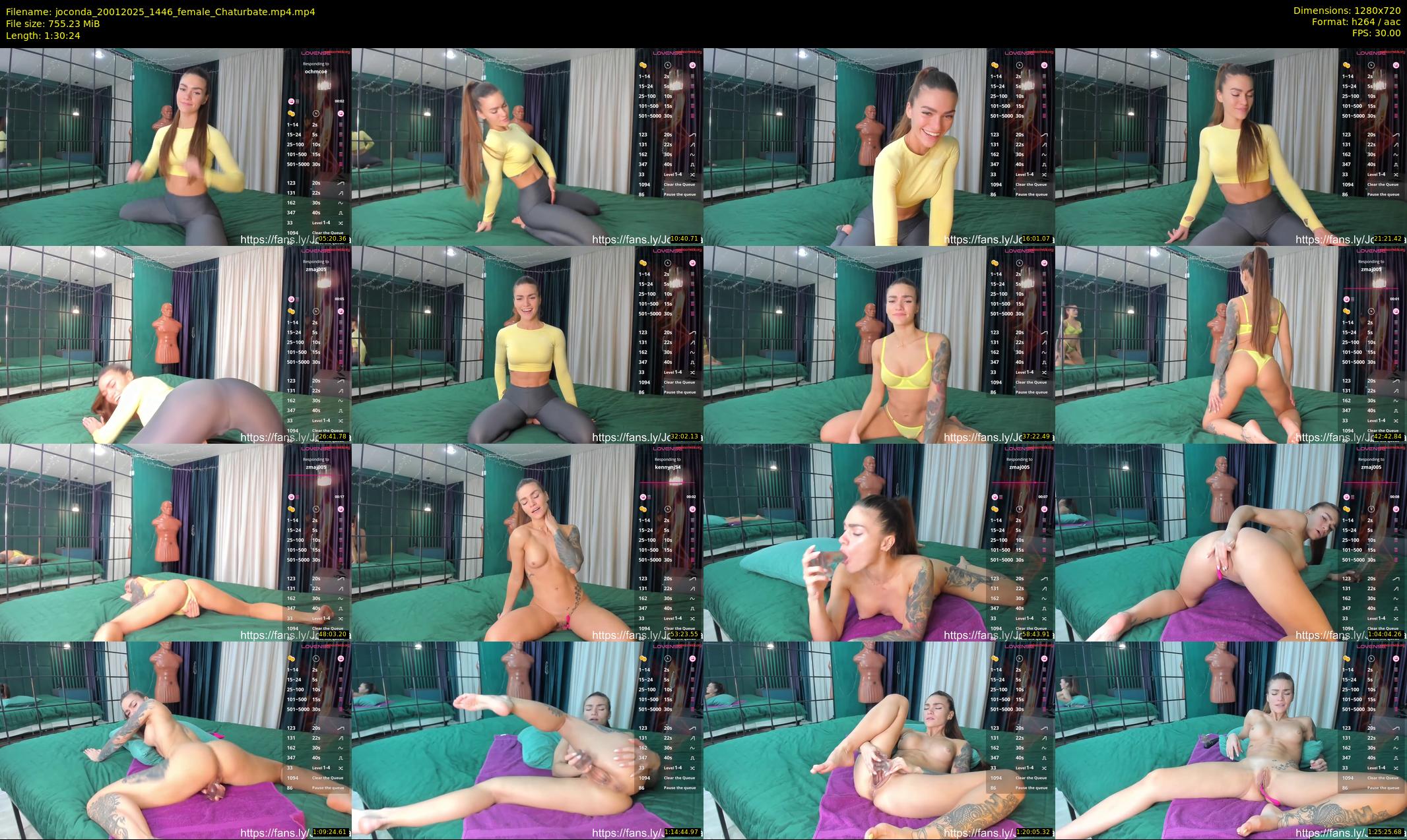 joconda — 91 minute Chaturbate female cam show recording, 720p, Jan 20, 2025
