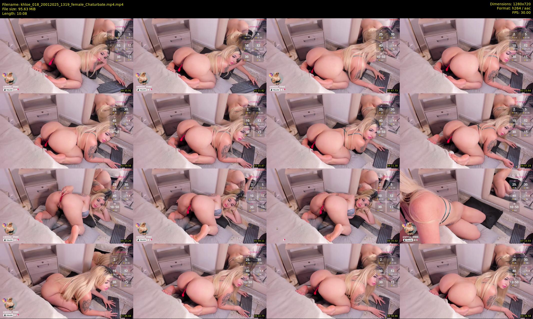 khloe_018 — 11 minute Chaturbate female cam show recording, 720p, Jan 20, 2025