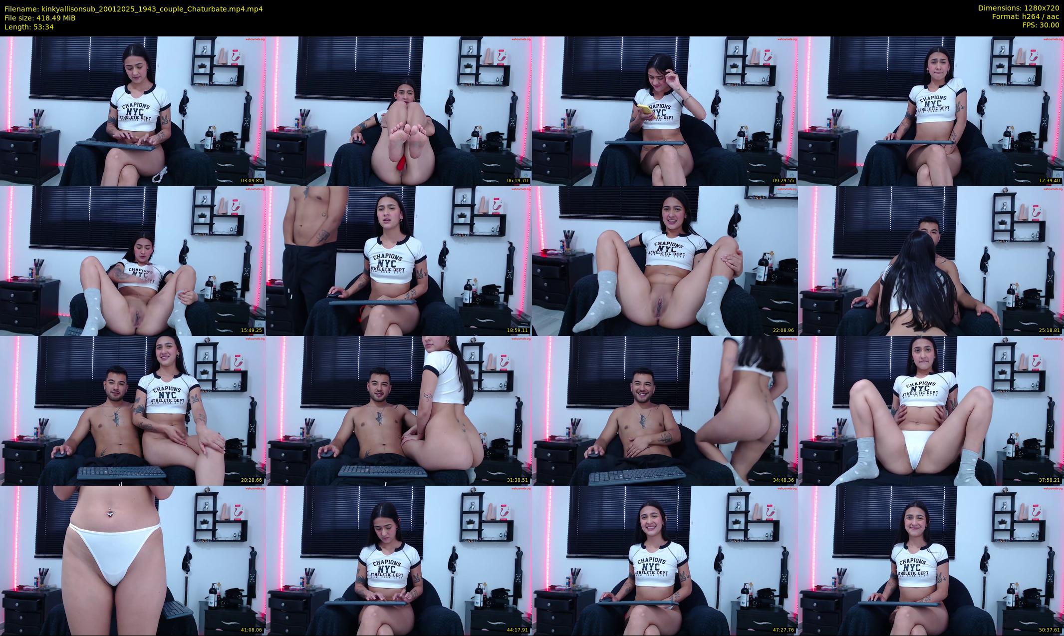 kinkyallisonsub — 54 minute Chaturbate couple cam show recording, 720p, Jan 20, 2025