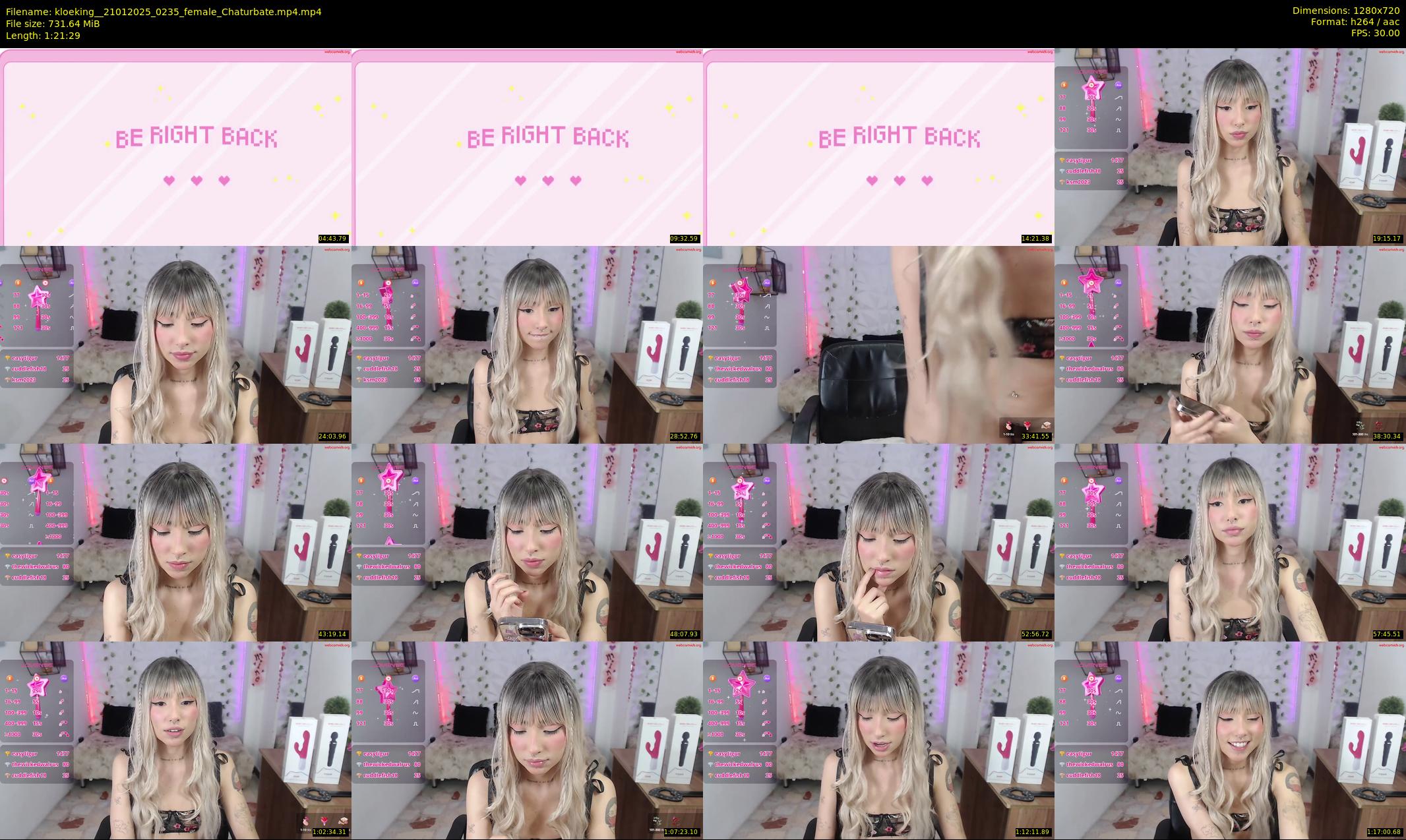 kloeking_ — 82 minute Chaturbate female cam show recording, 720p, Jan 21, 2025