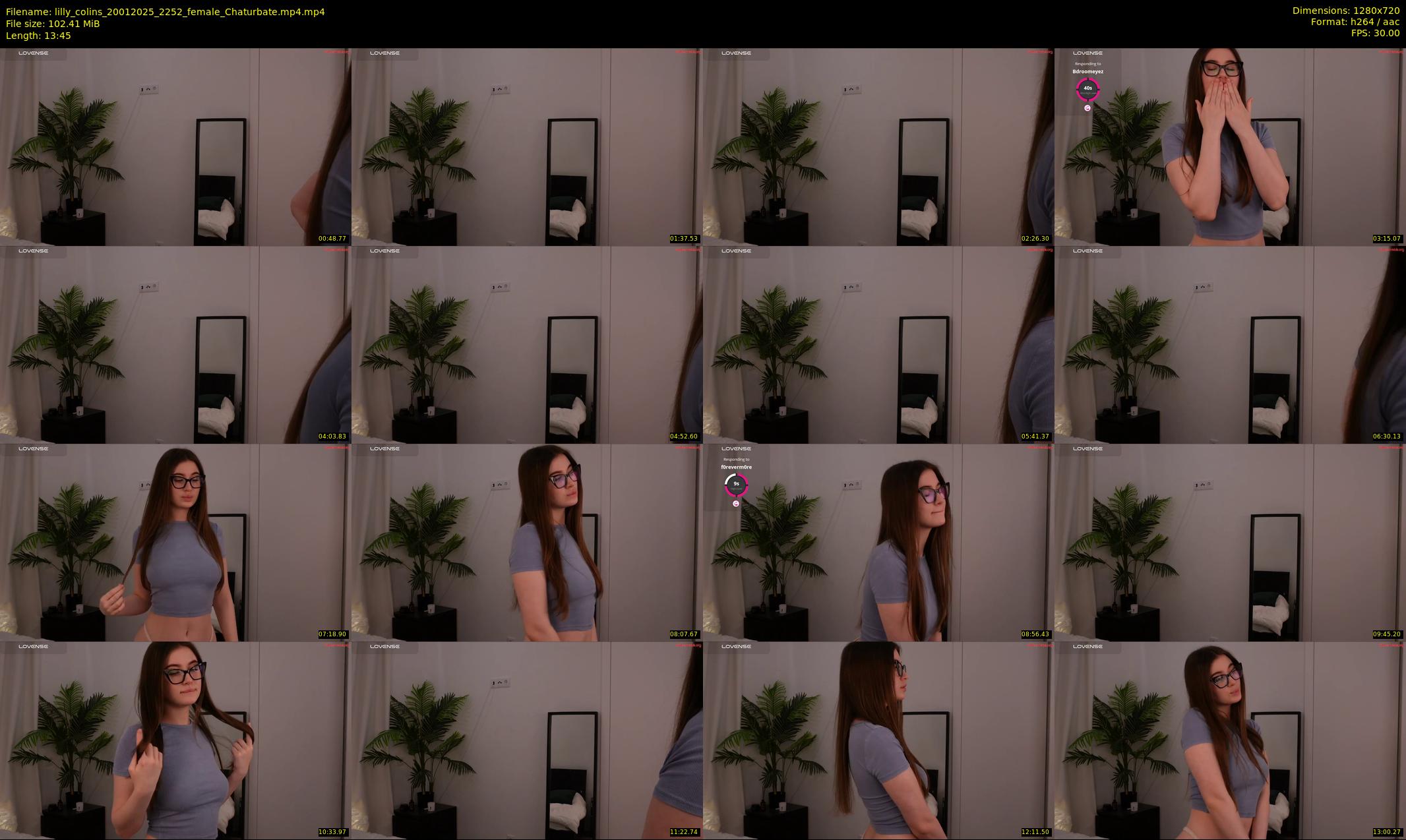 lilly_colins — 14 minute Chaturbate female cam show recording, 720p, Jan 20, 2025