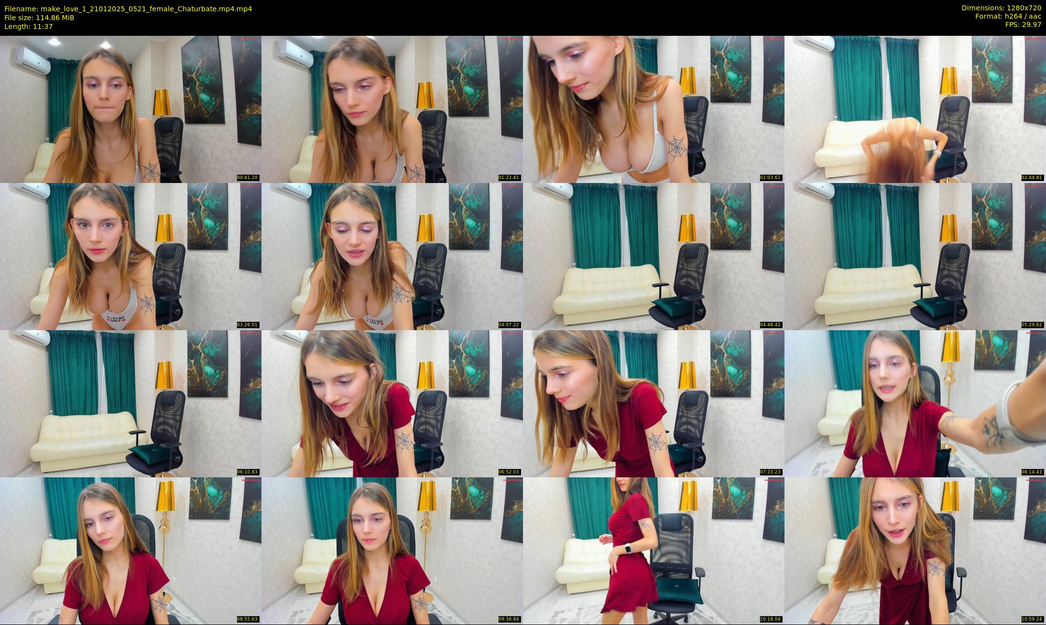 make_love_1 — 12 minute Chaturbate female cam show recording, 720p, Jan 21, 2025