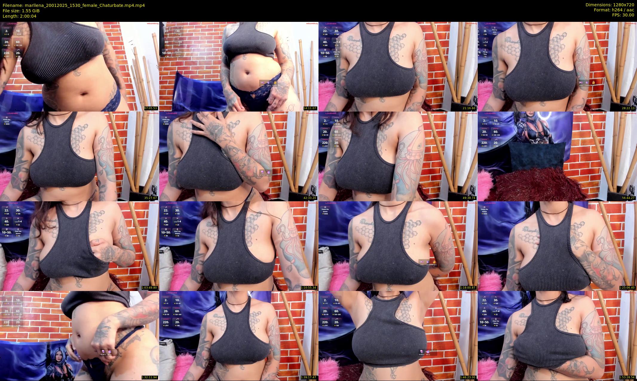 marllena — 121 minute Chaturbate female cam show recording, 720p, Jan 20, 2025