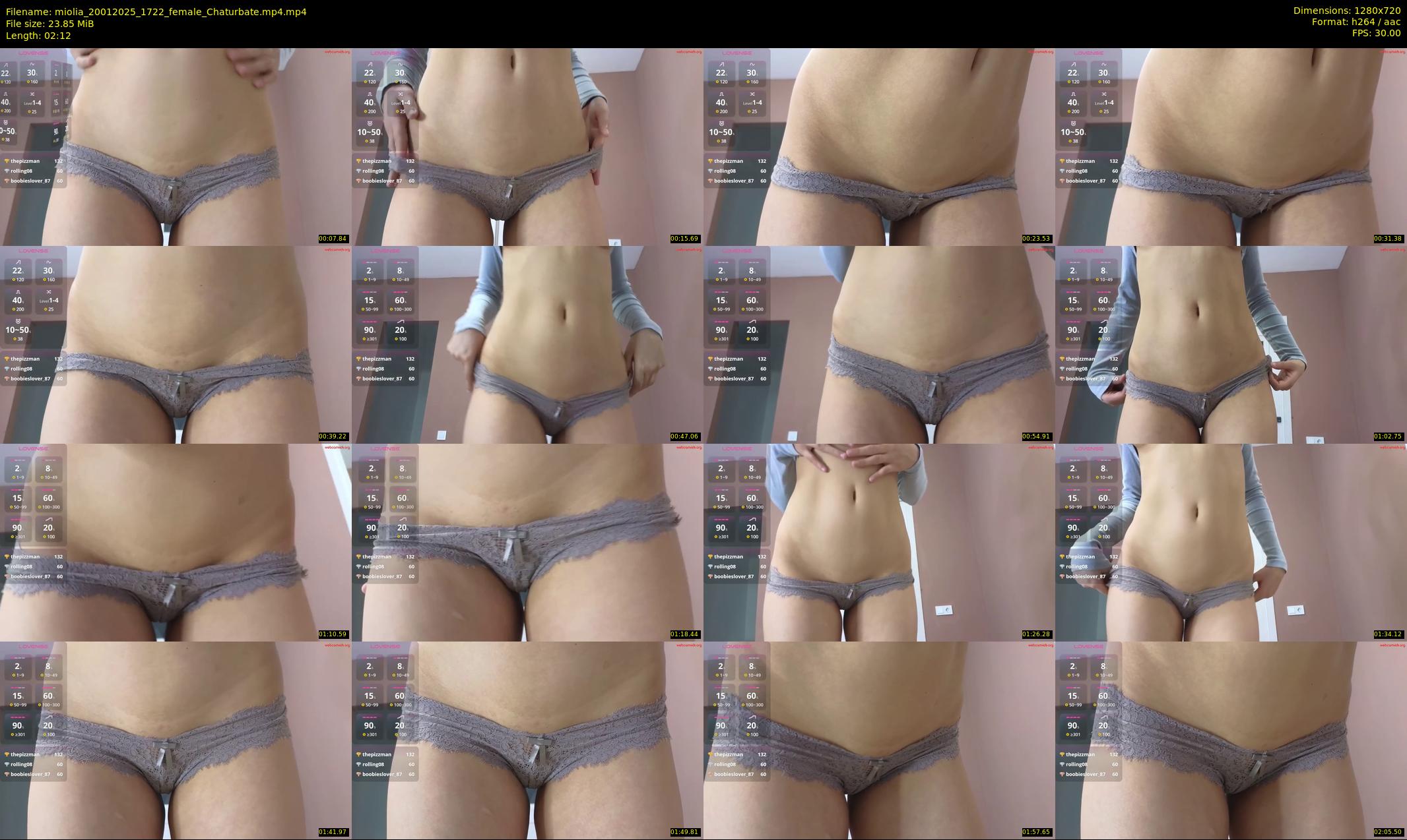 miolia — 3 minute Chaturbate female cam show recording, 720p, Jan 20, 2025