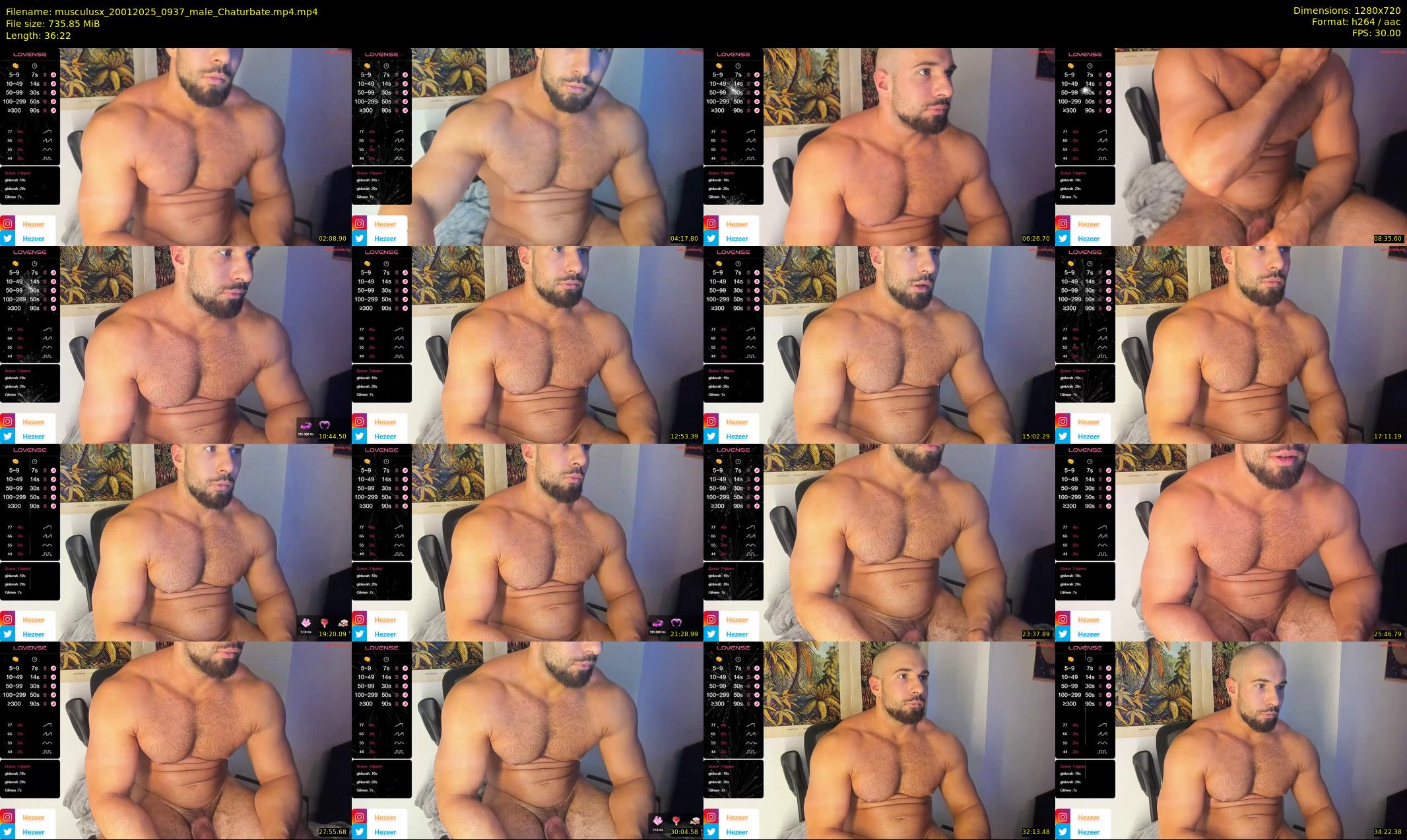 musculusx — 37 minute Chaturbate male cam show recording, 720p, Jan 20, 2025