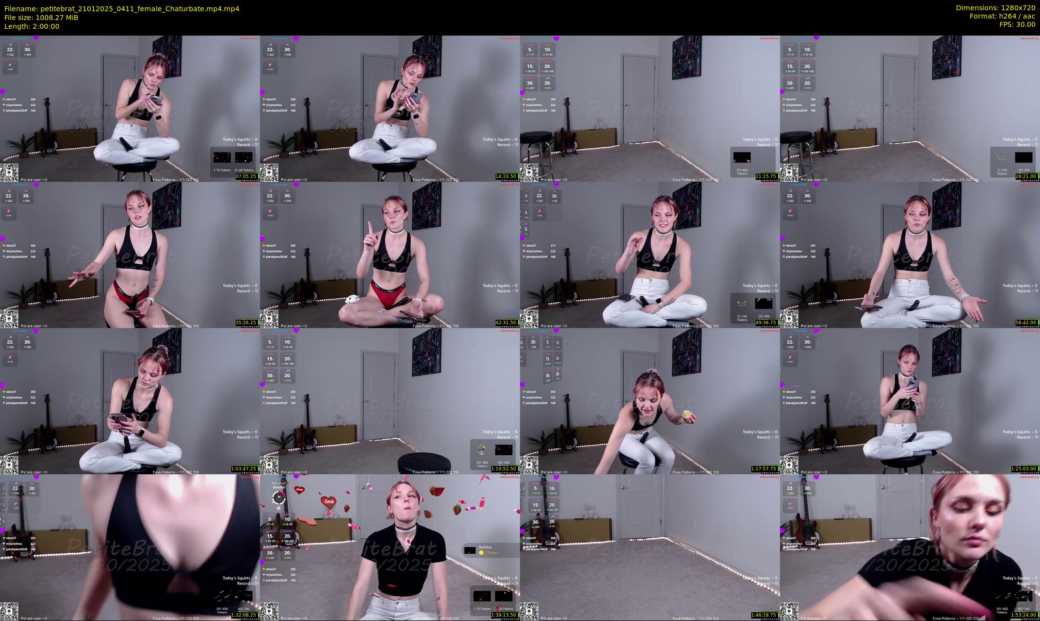 petitebrat — 120 minute Chaturbate female cam show recording, 720p, Jan 21, 2025