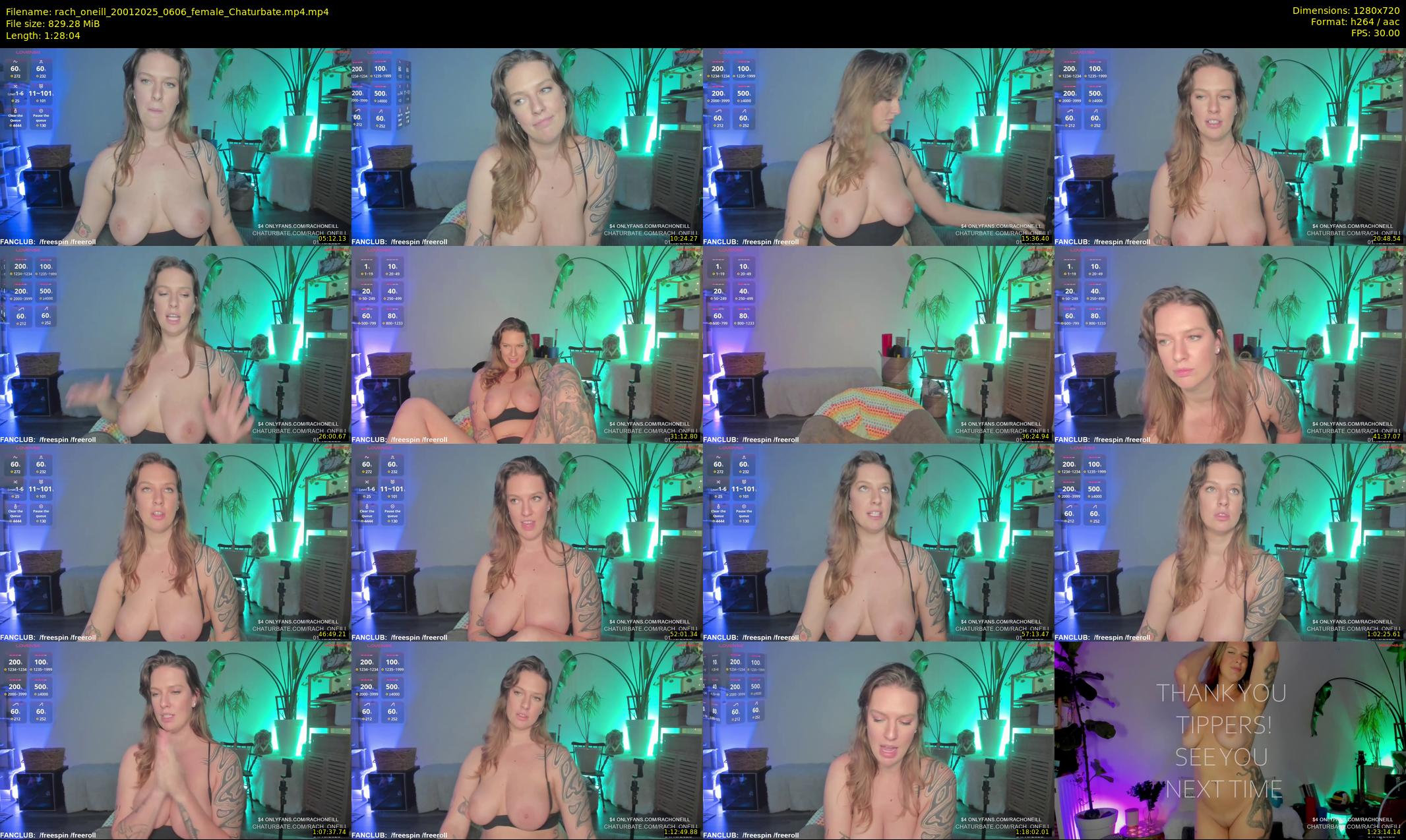 rach_oneill — 89 minute Chaturbate female cam show recording, 720p, Jan 20, 2025