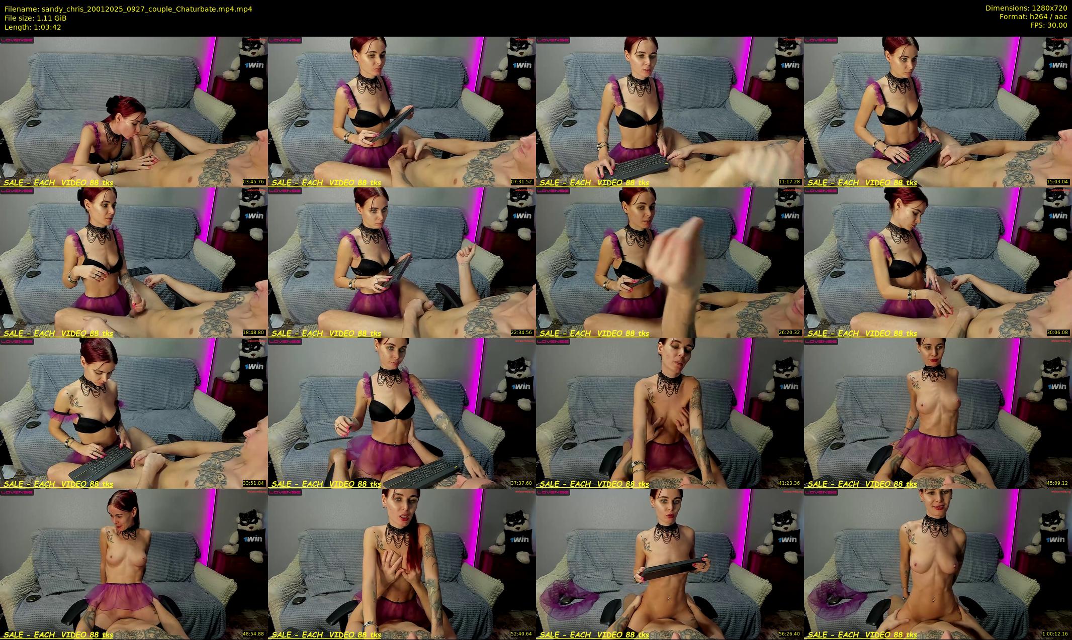 sandy_chris — 64 minute Chaturbate couple cam show recording, 720p, Jan 20, 2025