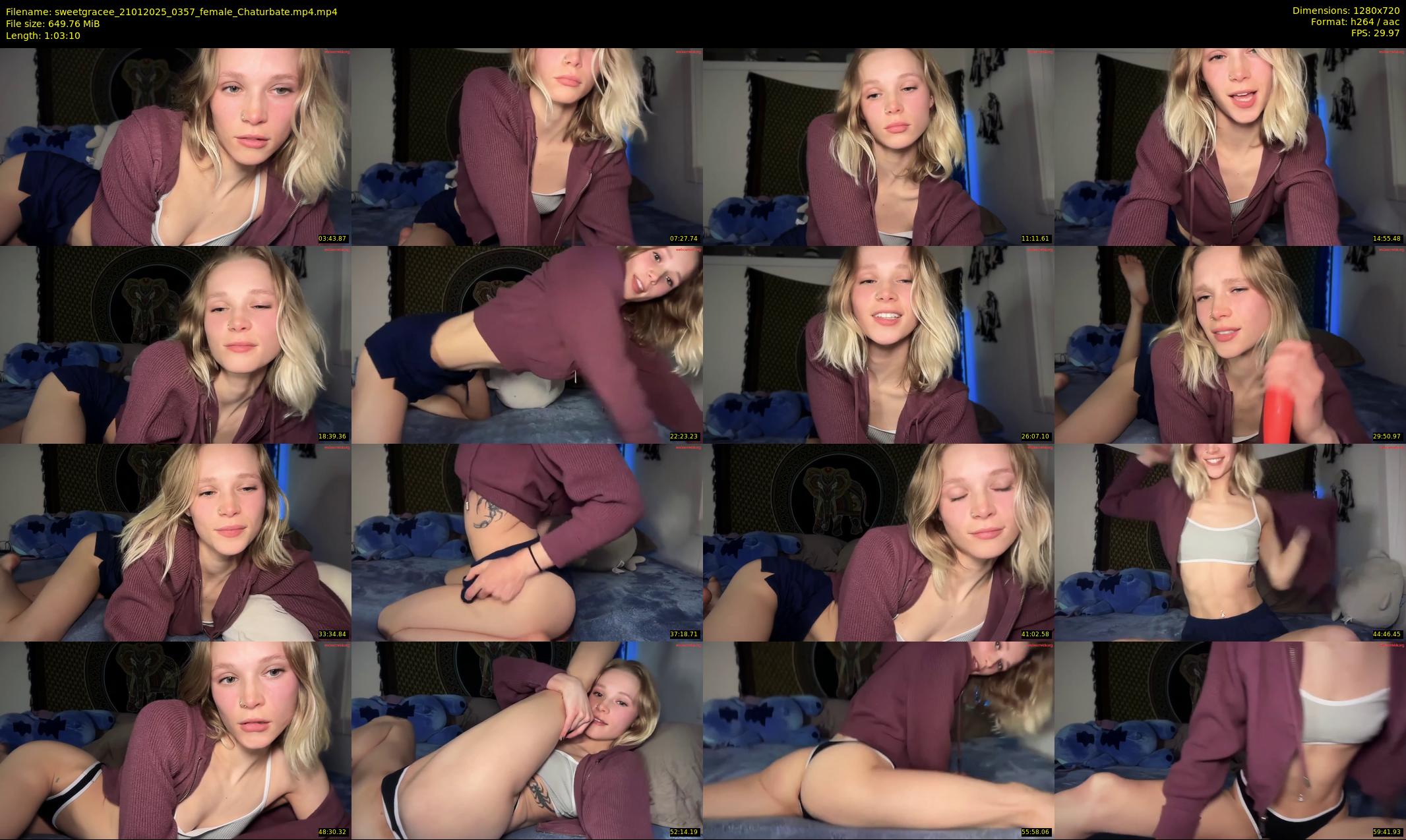 sweetgracee — 64 minute Chaturbate female cam show recording, 720p, Jan 21, 2025
