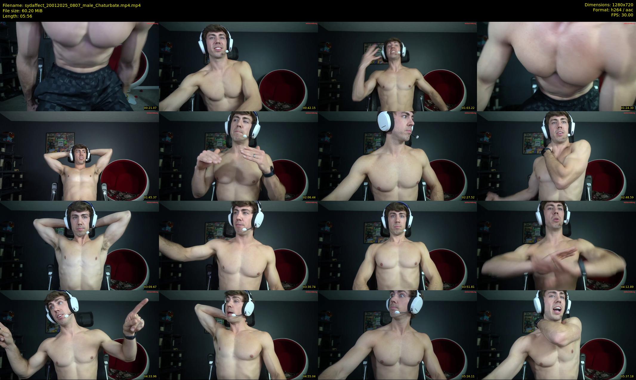 sydaffect — 6 minute Chaturbate male cam show recording, 720p, Jan 20, 2025