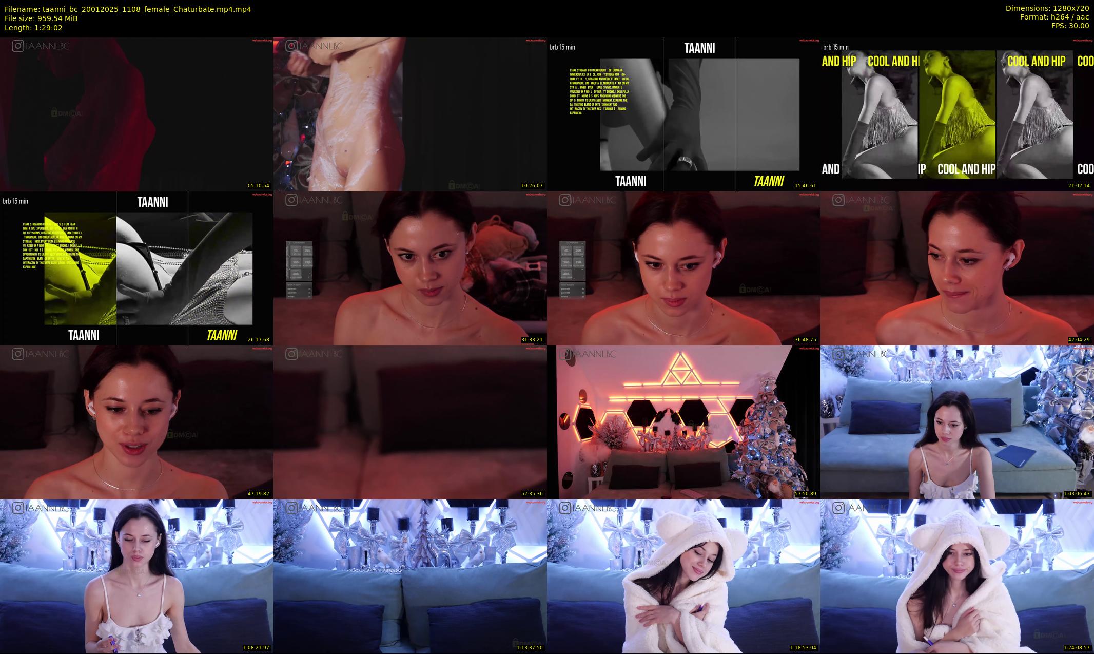 taanni_bc — 90 minute Chaturbate female cam show recording, 720p, Jan 20, 2025