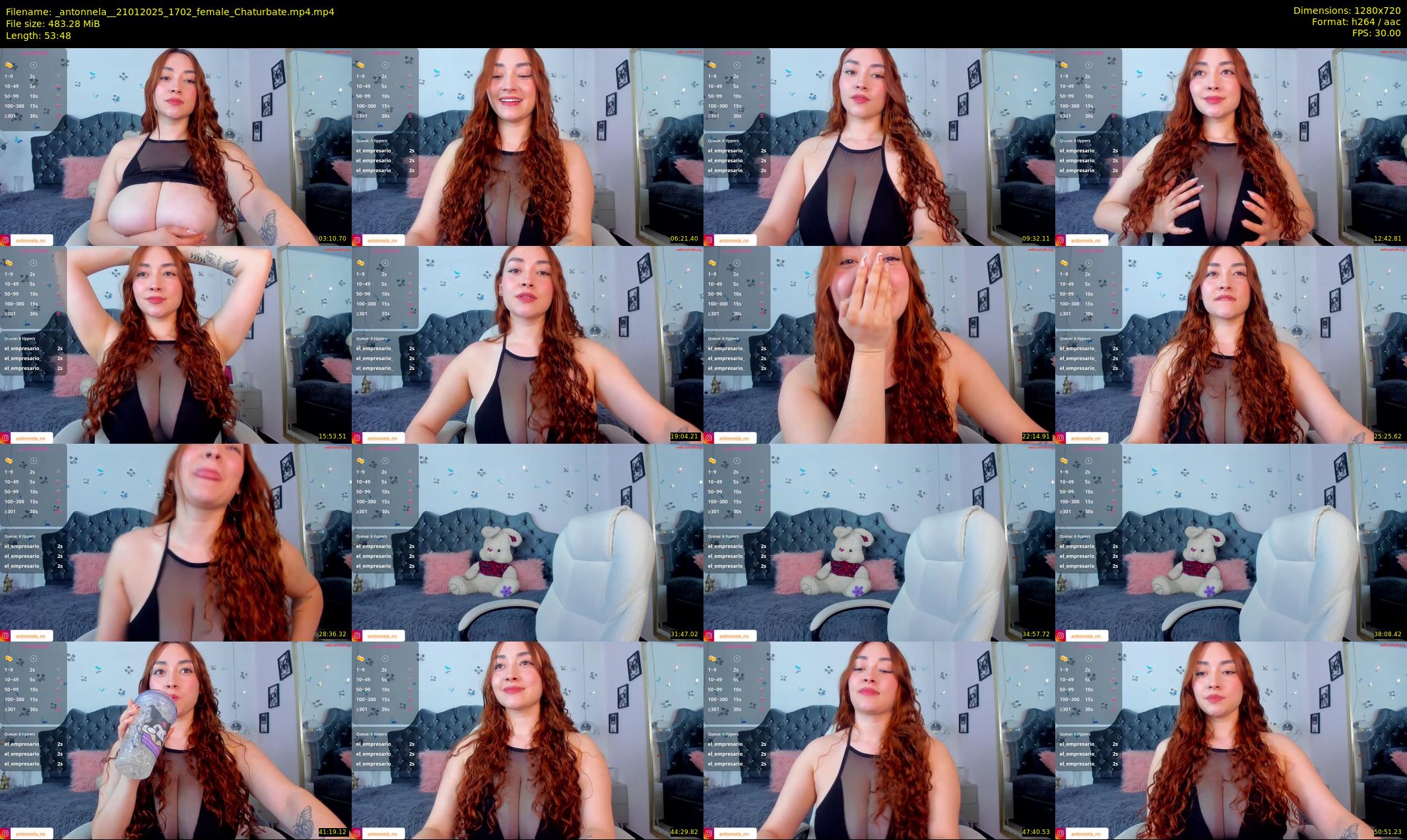 _antonnela_ — 54 minute Chaturbate female cam show recording, 720p, Jan 21, 2025
