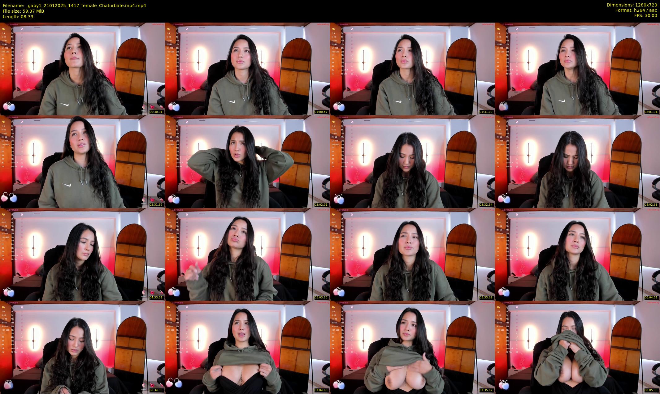 _gaby1 — 9 minute Chaturbate female cam show recording, 720p, Jan 21, 2025