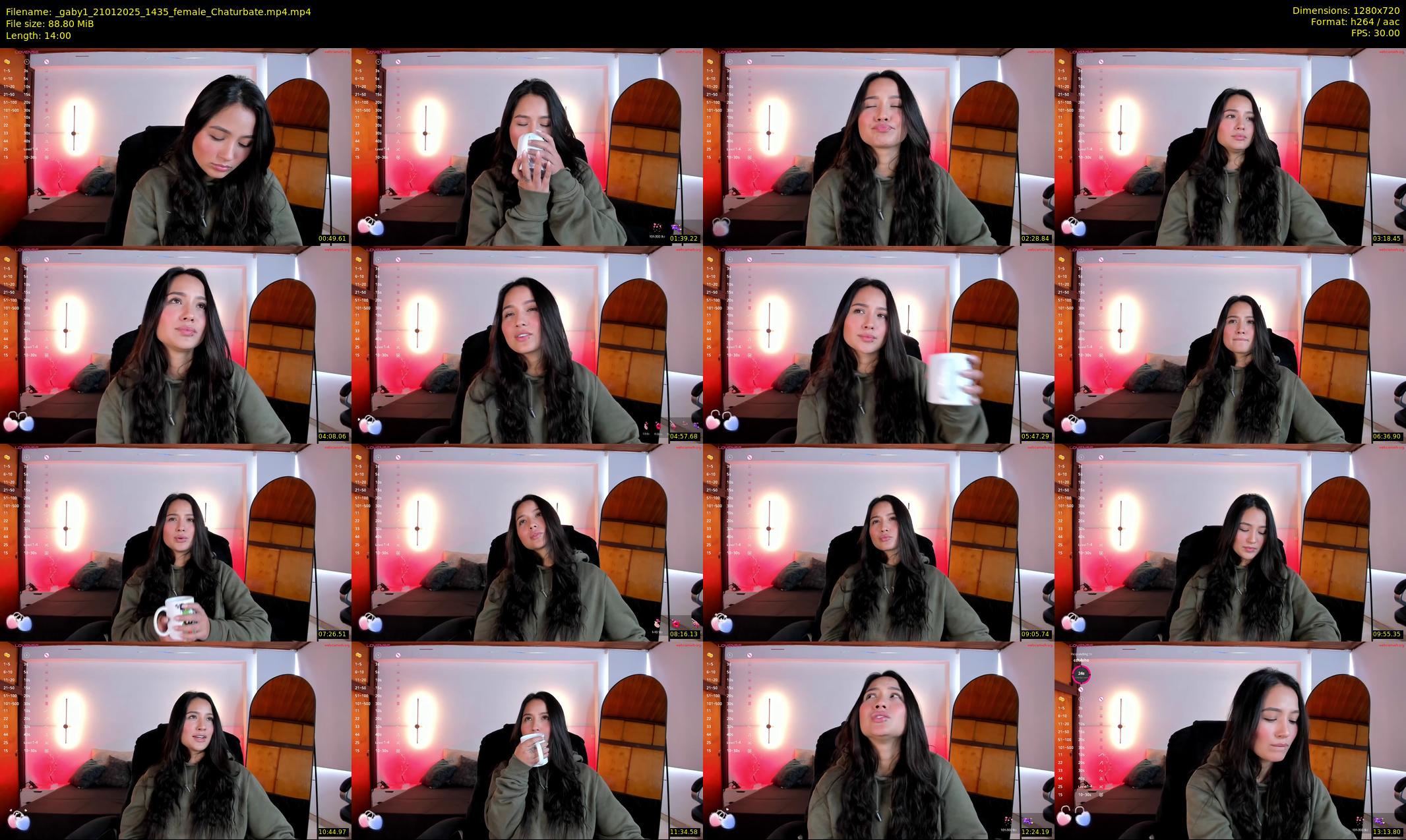 _gaby1 — 14 minute Chaturbate female cam show recording, 720p, Jan 21, 2025