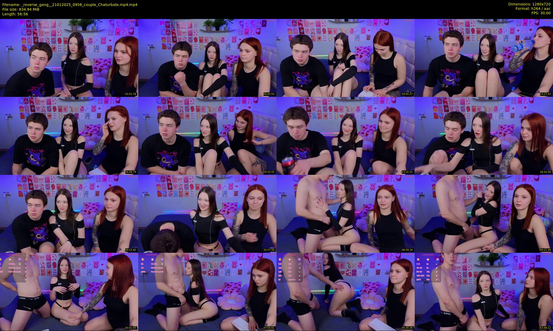 _reverse_gang_ — 57 minute Chaturbate couple cam show recording, 720p, Jan 21, 2025