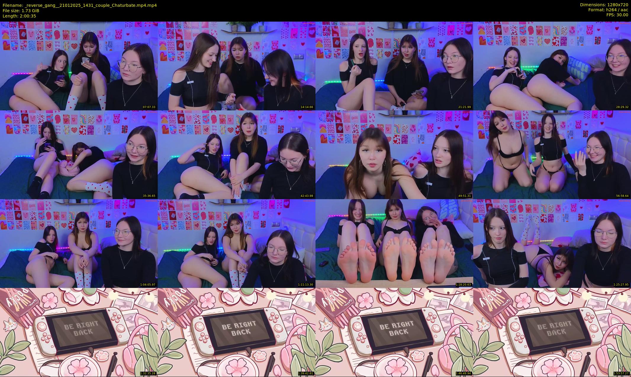 _reverse_gang_ — 121 minute Chaturbate couple cam show recording, 720p, Jan 21, 2025