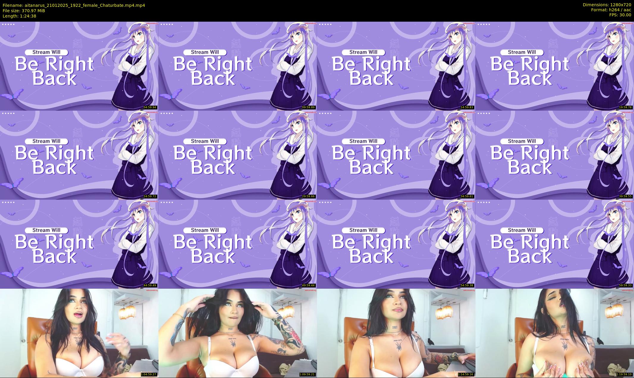 aitanarus — 85 minute Chaturbate female cam show recording, 720p, Jan 21, 2025