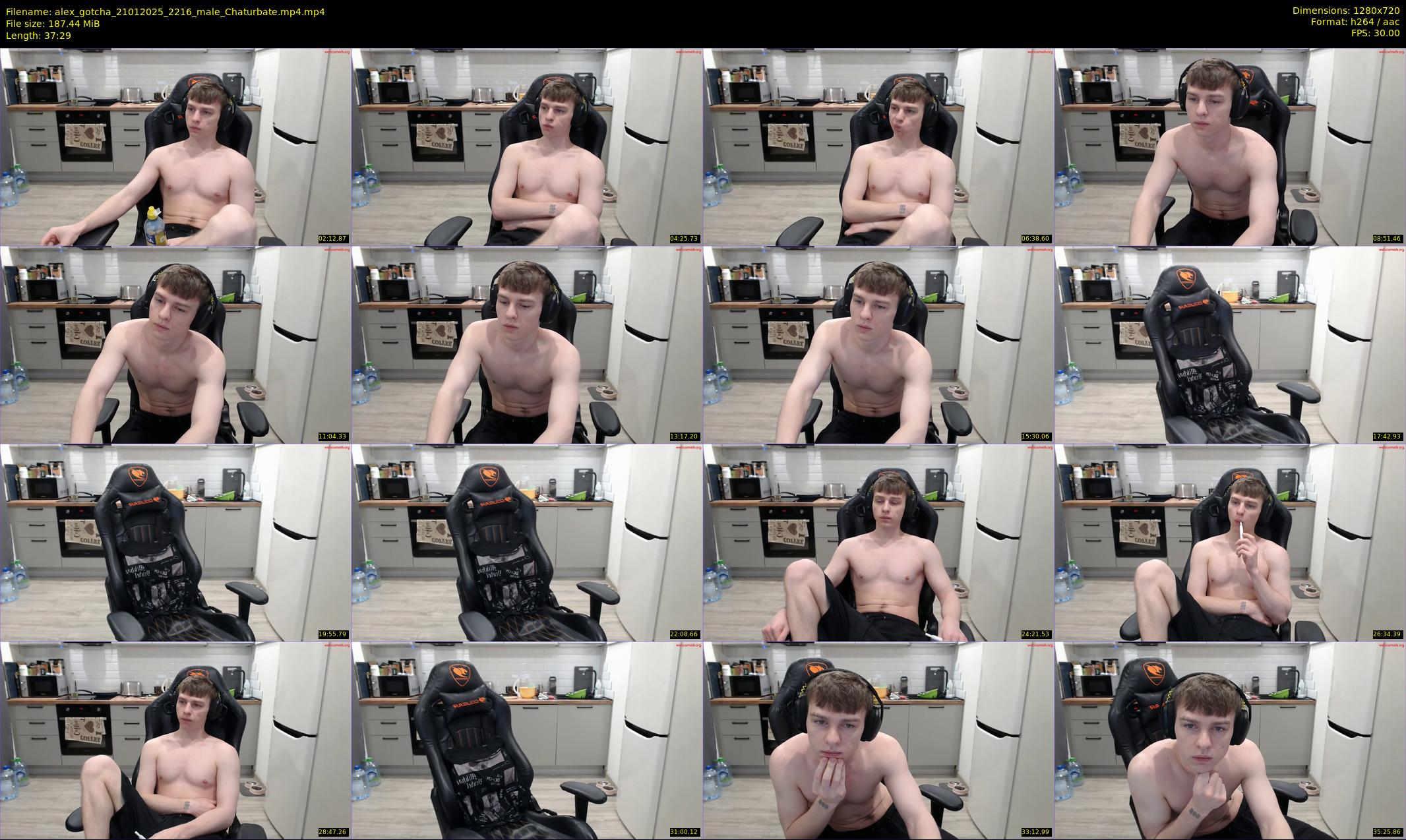 alex_gotcha — 38 minute Chaturbate male cam show recording, 720p, Jan 21, 2025