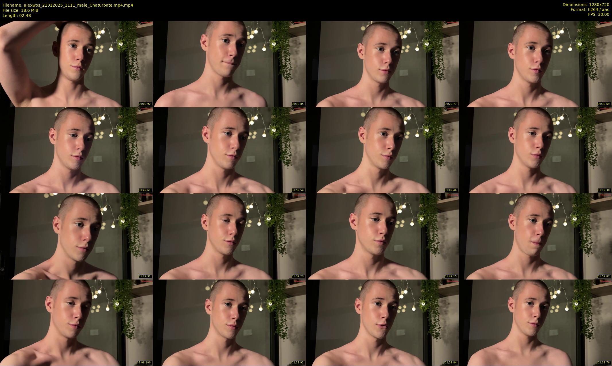 alexwos — 3 minute Chaturbate male cam show recording, 720p, Jan 21, 2025