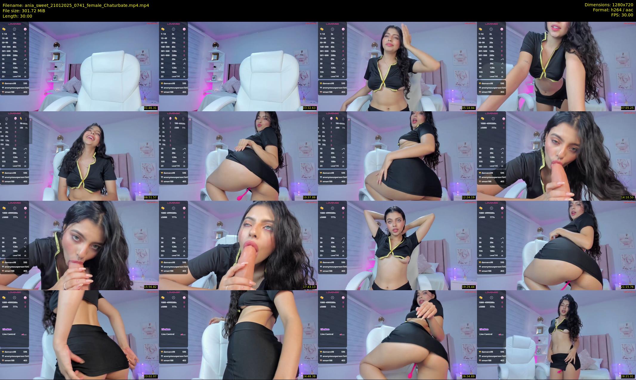 ania_sweet — 30 minute Chaturbate female cam show recording, 720p, Jan 21, 2025