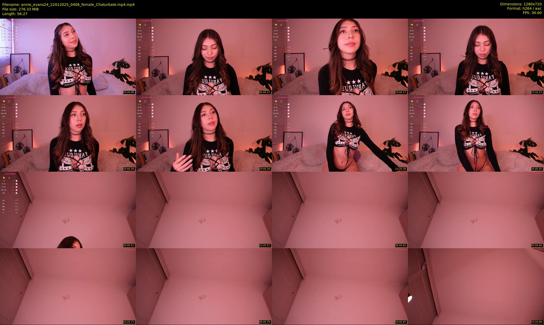 annie_evans24 — 57 minute Chaturbate female cam show recording, 720p, Jan 22, 2025