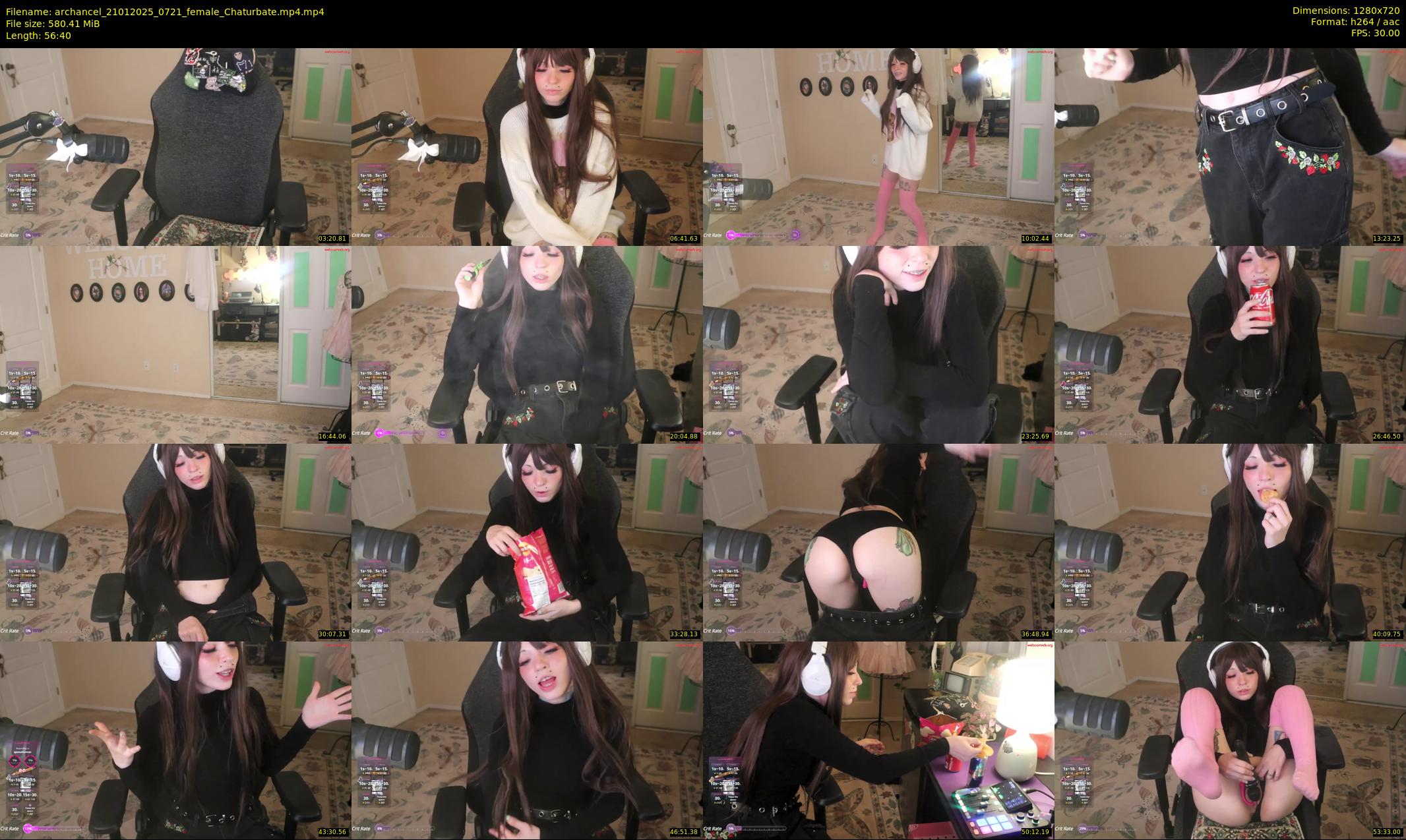 archancel — 57 minute Chaturbate female cam show recording, 720p, Jan 21, 2025
