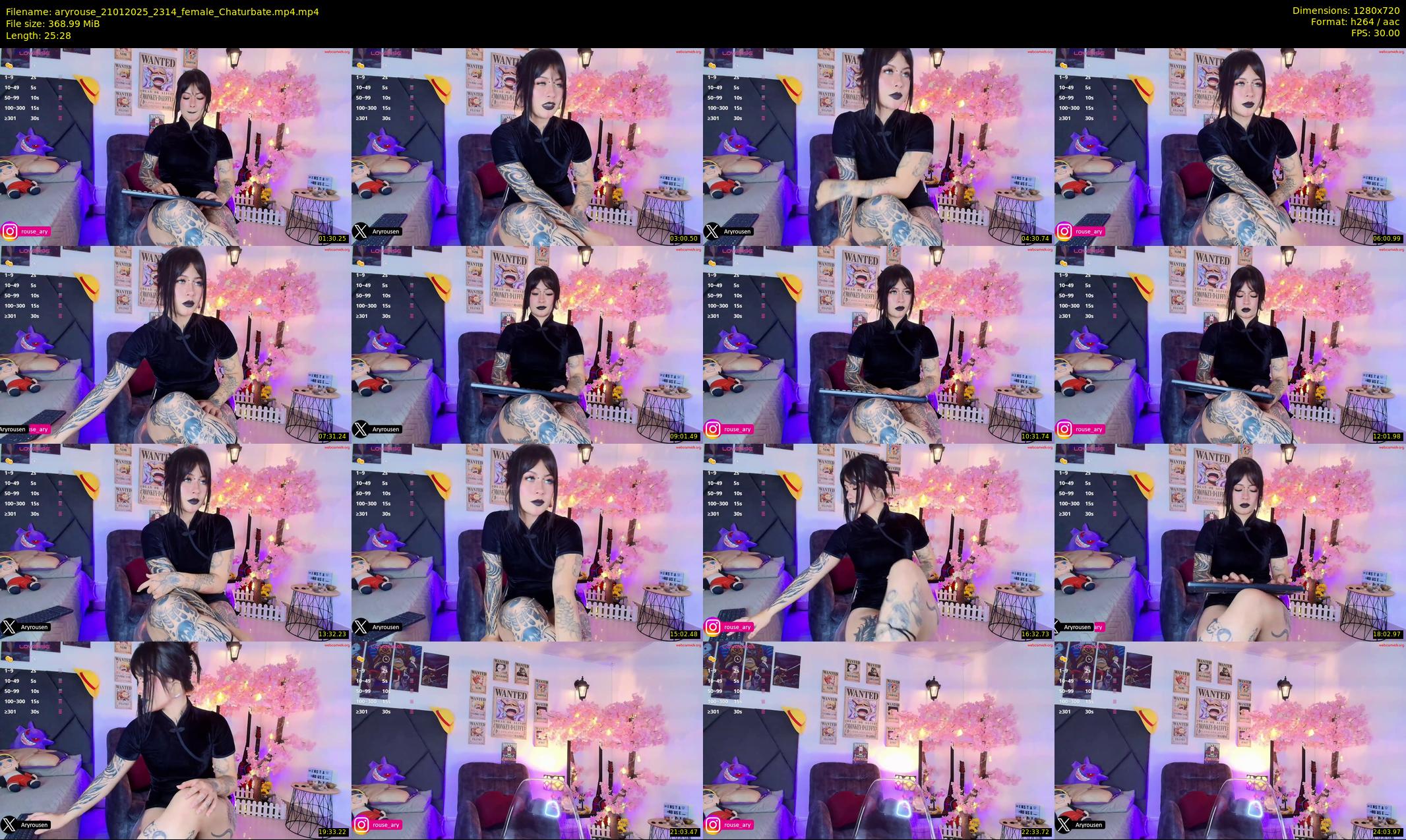 aryrouse — 26 minute Chaturbate female cam show recording, 720p, Jan 21, 2025