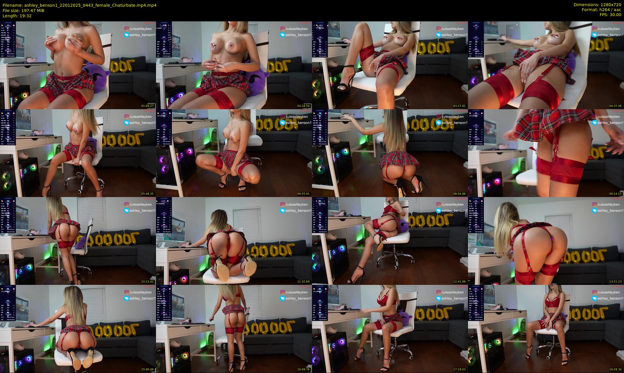 ashley_benson1 — 20 minute Chaturbate female cam show recording, 720p, Jan 22, 2025