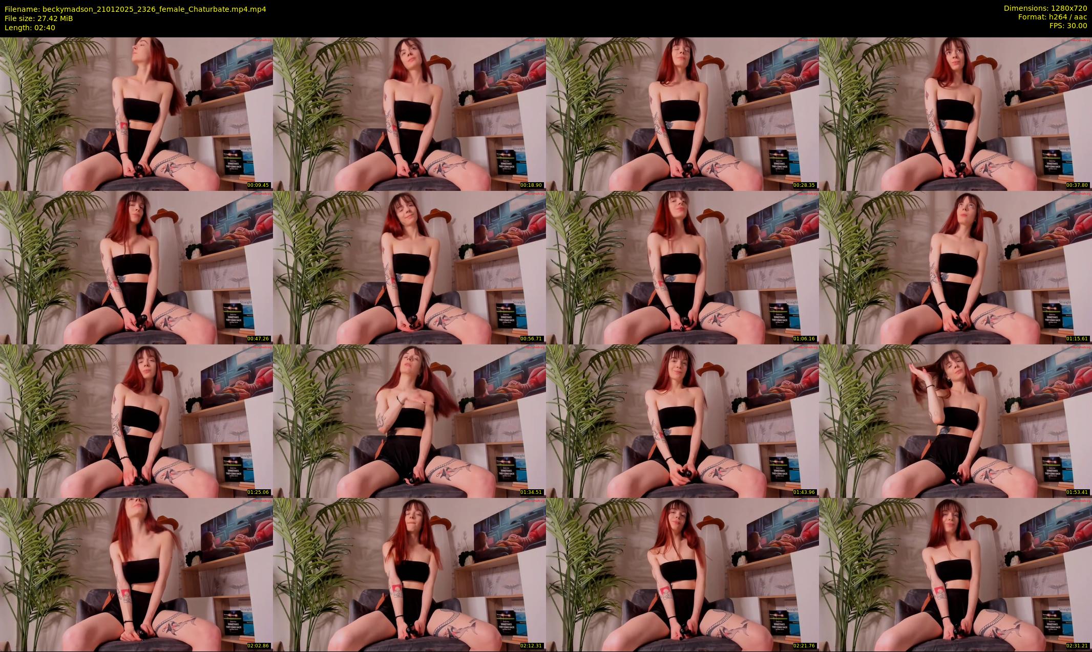 beckymadson — 3 minute Chaturbate female cam show recording, 720p, Jan 21, 2025